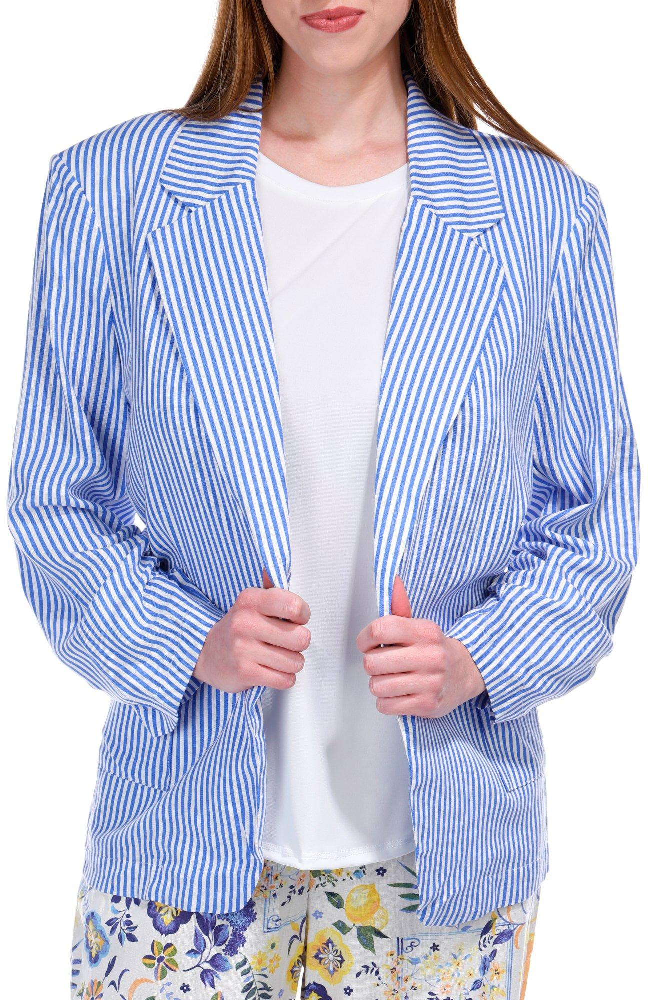 Buy Blue Sol, Blue Sol Womens Striped Long Sleeve Patch Pocket