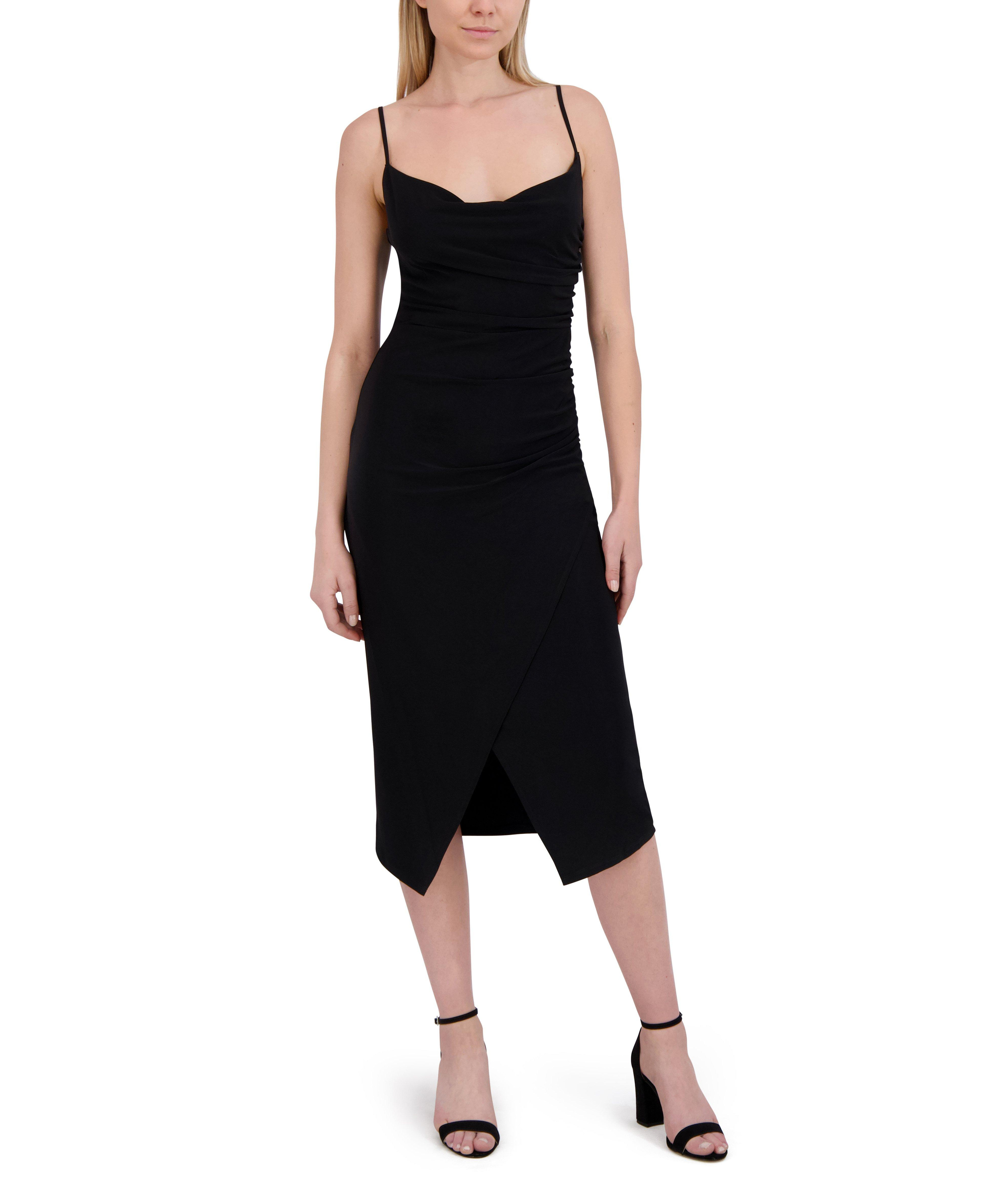 Laundry by Shelli Segal Little Black Stretch Midi Dress Laundry by Shelli Segal Little Black Stretch Midi Dress