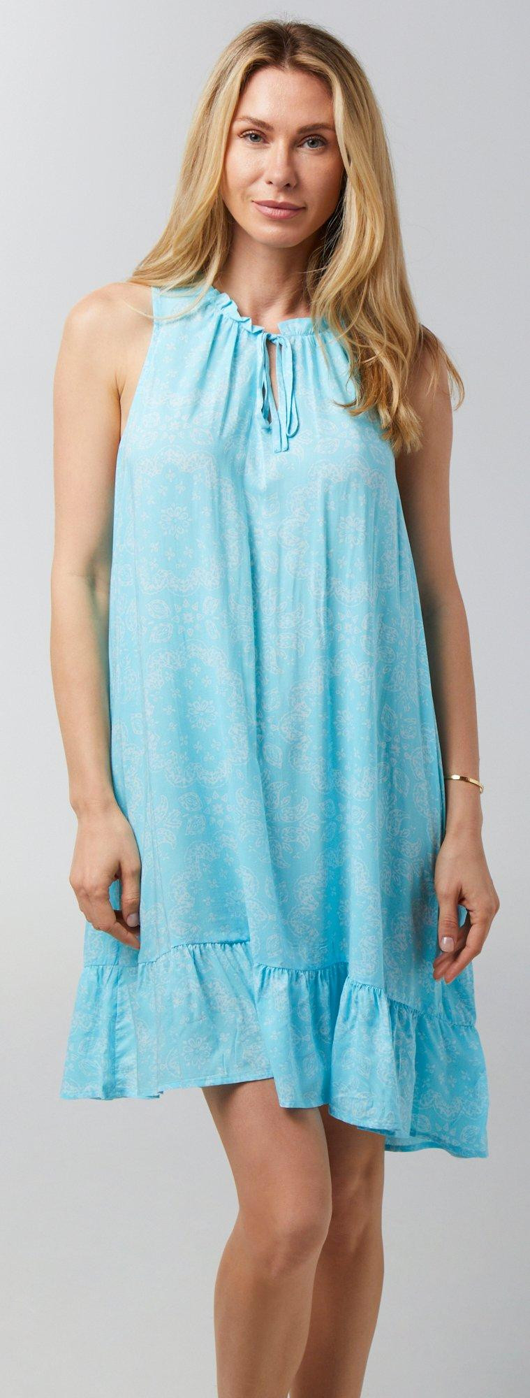 Ellen Tracy Women's Sleeveless Chemise Nightgown in Aqua, Medium Ellen Tracy Women's Sleeveless Chemise Nightgown in Aqua, Medium