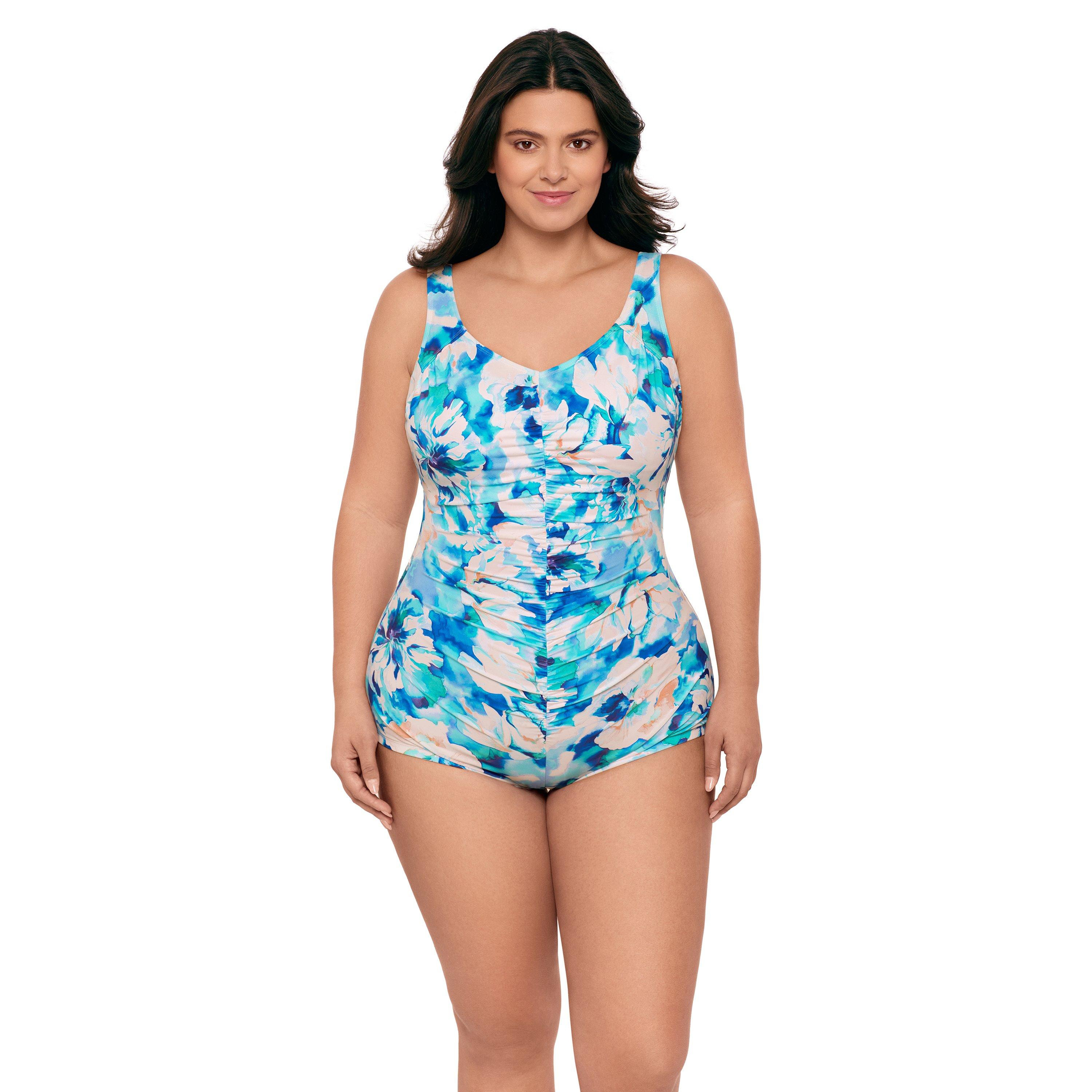 Paradise Bay Plus Shirred Front One Piece Swimsuit Bealls Florida