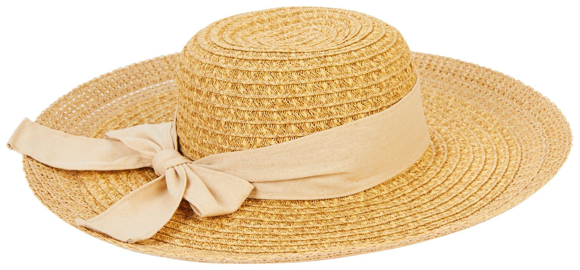 Nine west beach sun hat Nine West Striped Raffia Straw Floppy Beach | Mercari main image 3