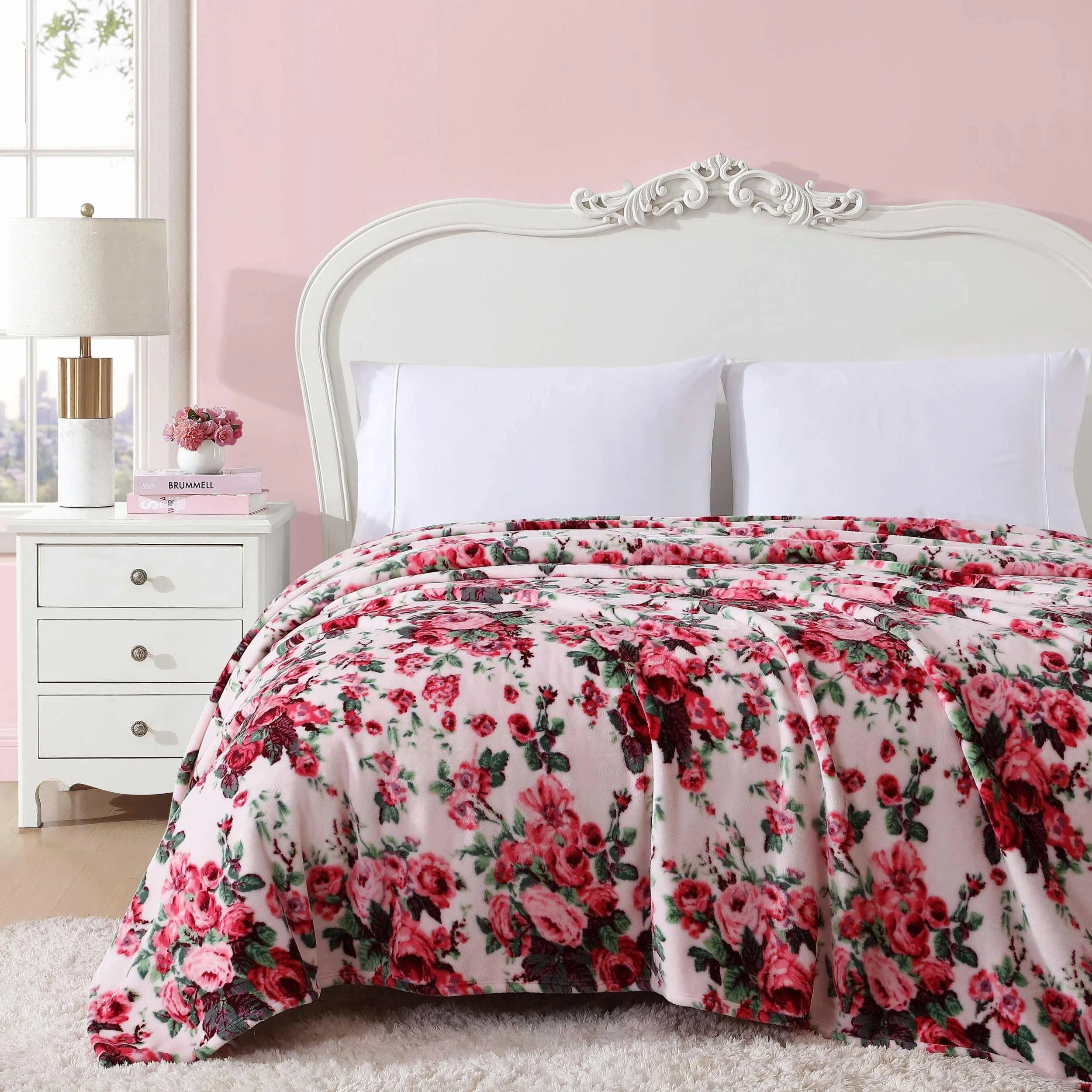 Buy Betsey Johnson, Betsey Johnson Vintage Floral Blanket Online