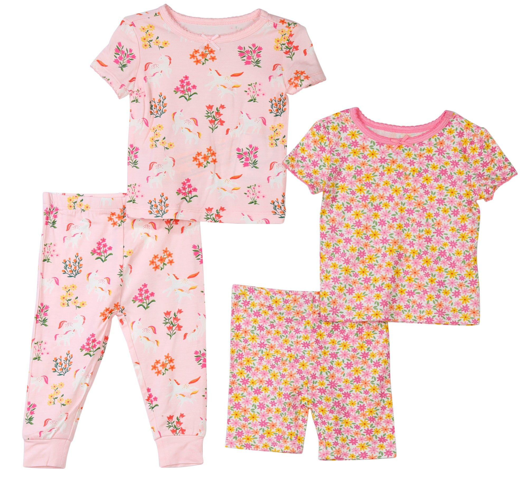 Little Me Baby Girls Pc Unicorn Floral Pajama Set Bealls Florida