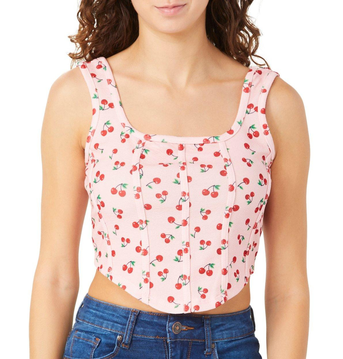 Discreet Juniors Cherry Corset Tank Top Bealls Florida