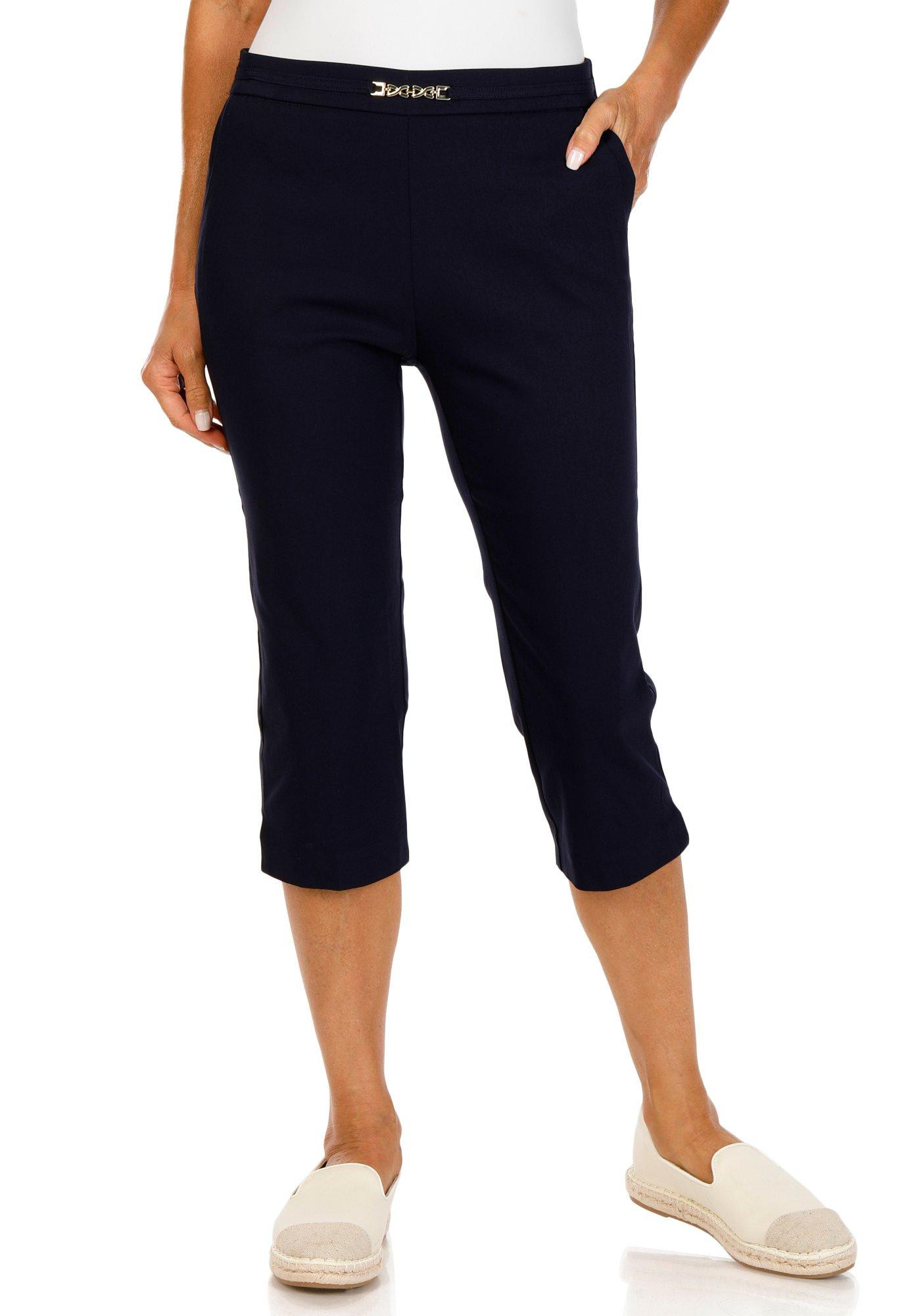 Counterparts Petite Solid Chain Waist Capris Bealls Florida