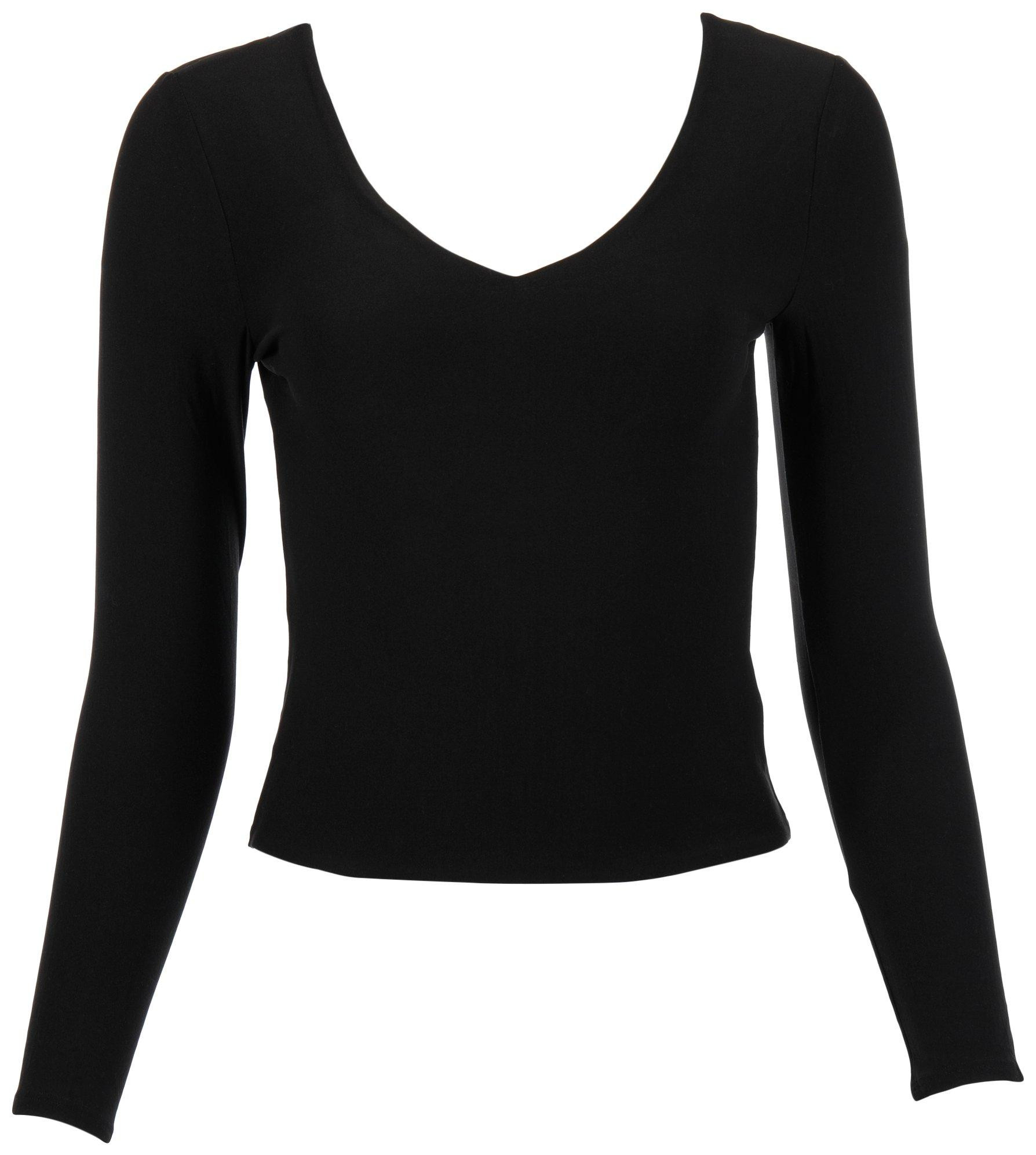 Buy 7TH & HUDSON, 7th & Hudson Juniors Long Sleeve Solid V-Neck