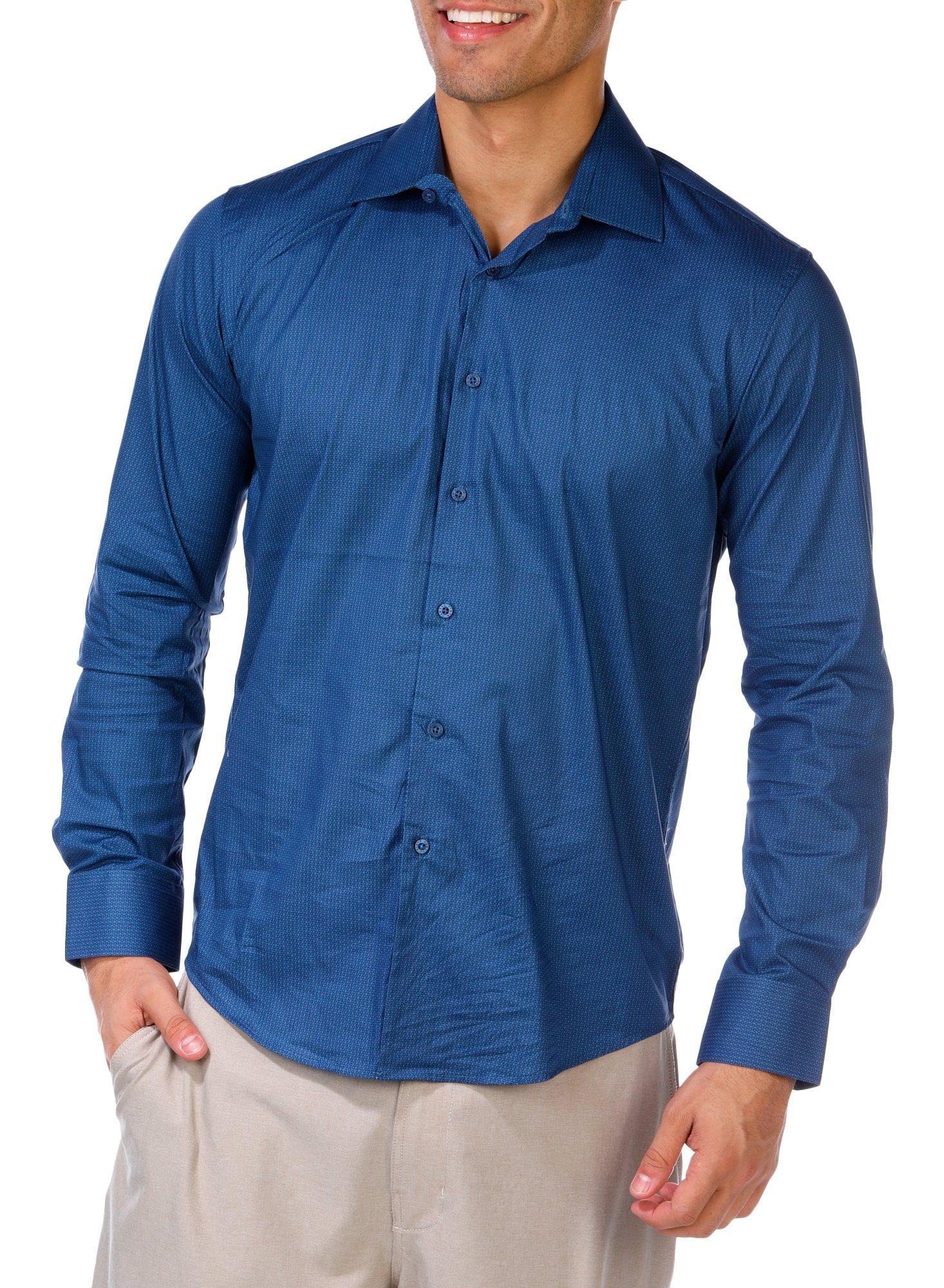 bealls mens dress shirts Men's Solid Button Down Dress Shirt