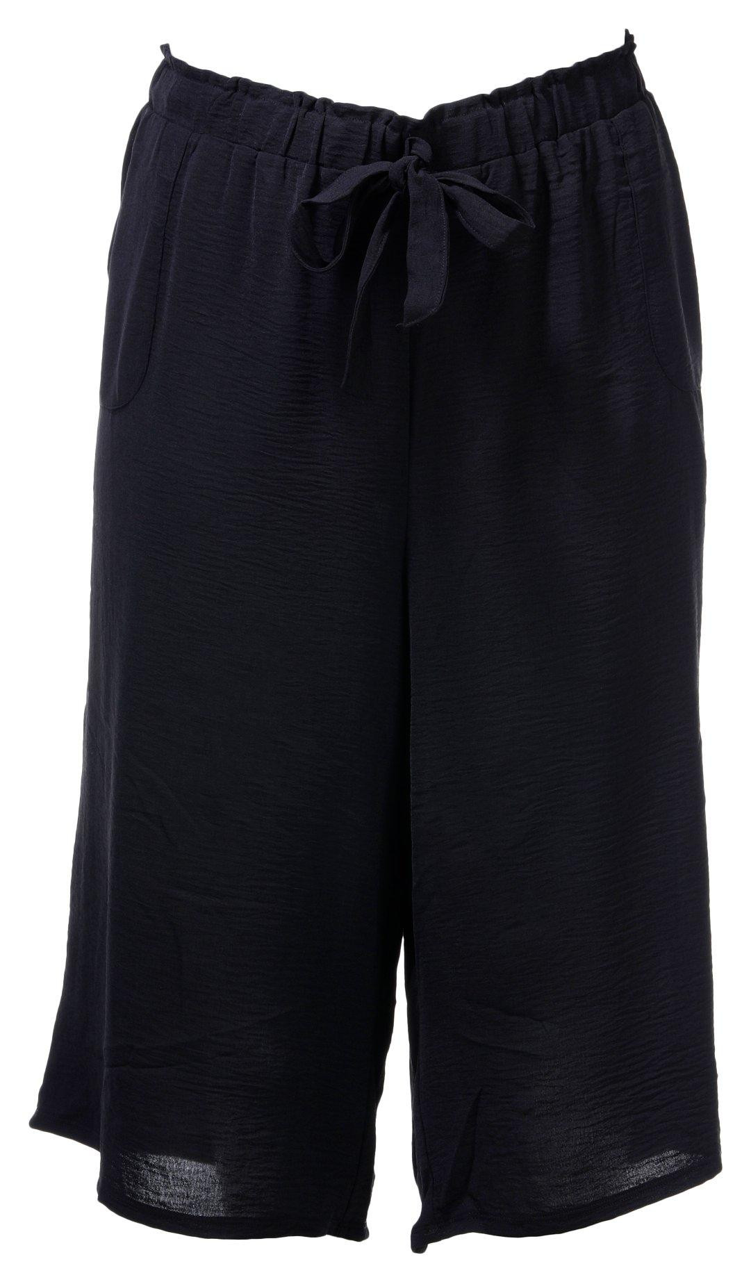 black dress capris plus size Plus Size Black Capris 22W / Black main image 1