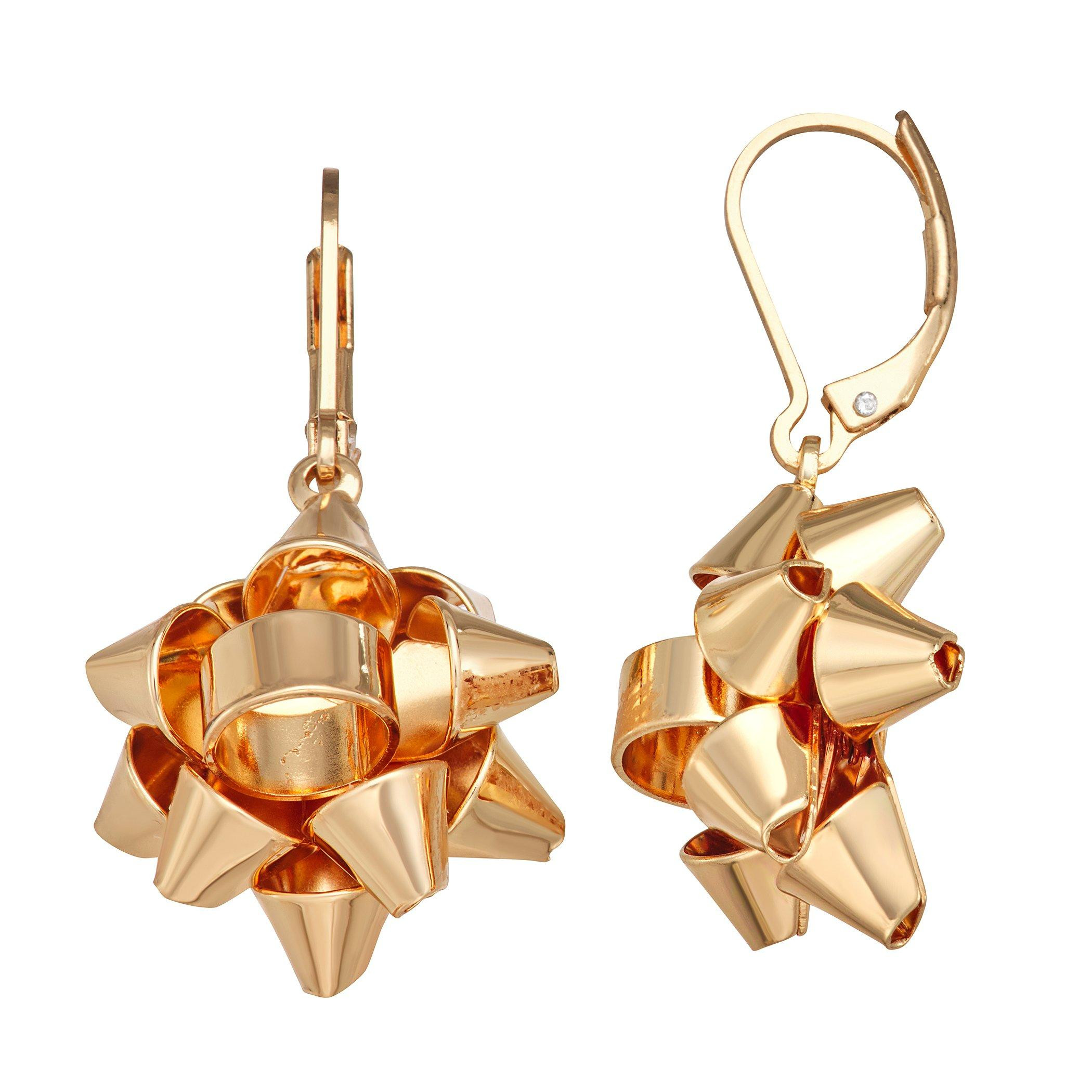 Napier Christmas Gold Tone Bows Drop Earrings Bealls Florida