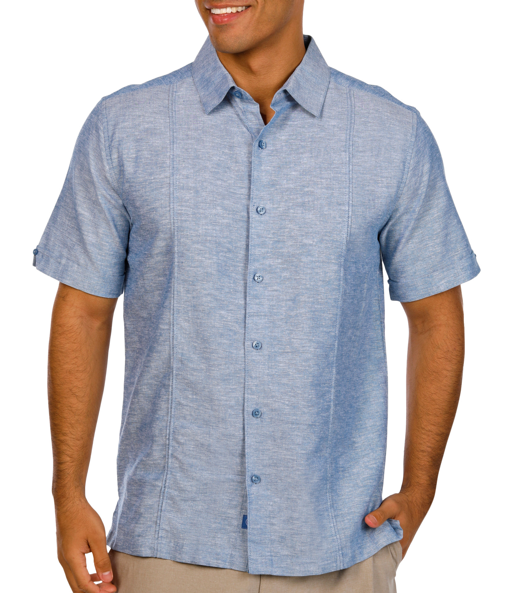 Buy Cubavera, Cubavera Mens Short Sleeve Cotton Linen Button Down Shirt  Online - Bealls Florida