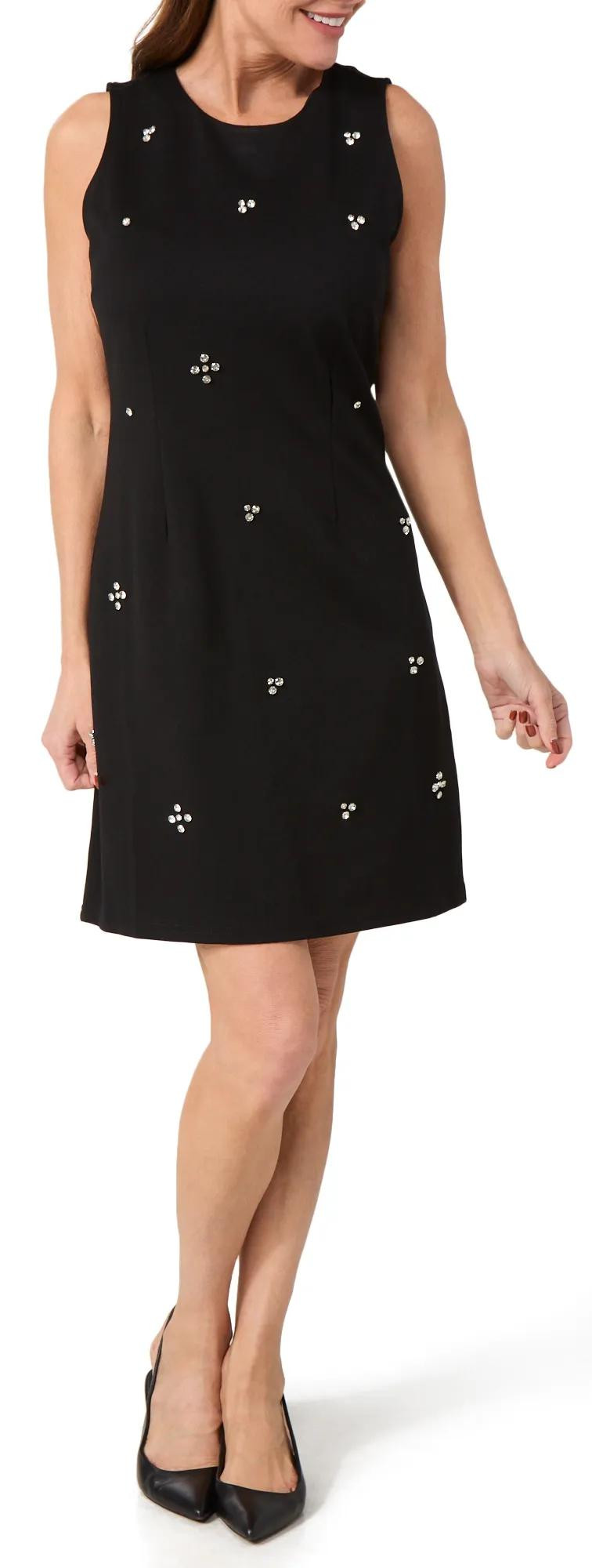green emerald velvet dress Notch Neck Pleated Waist Crepe Dress Black/White / Xs main image 0