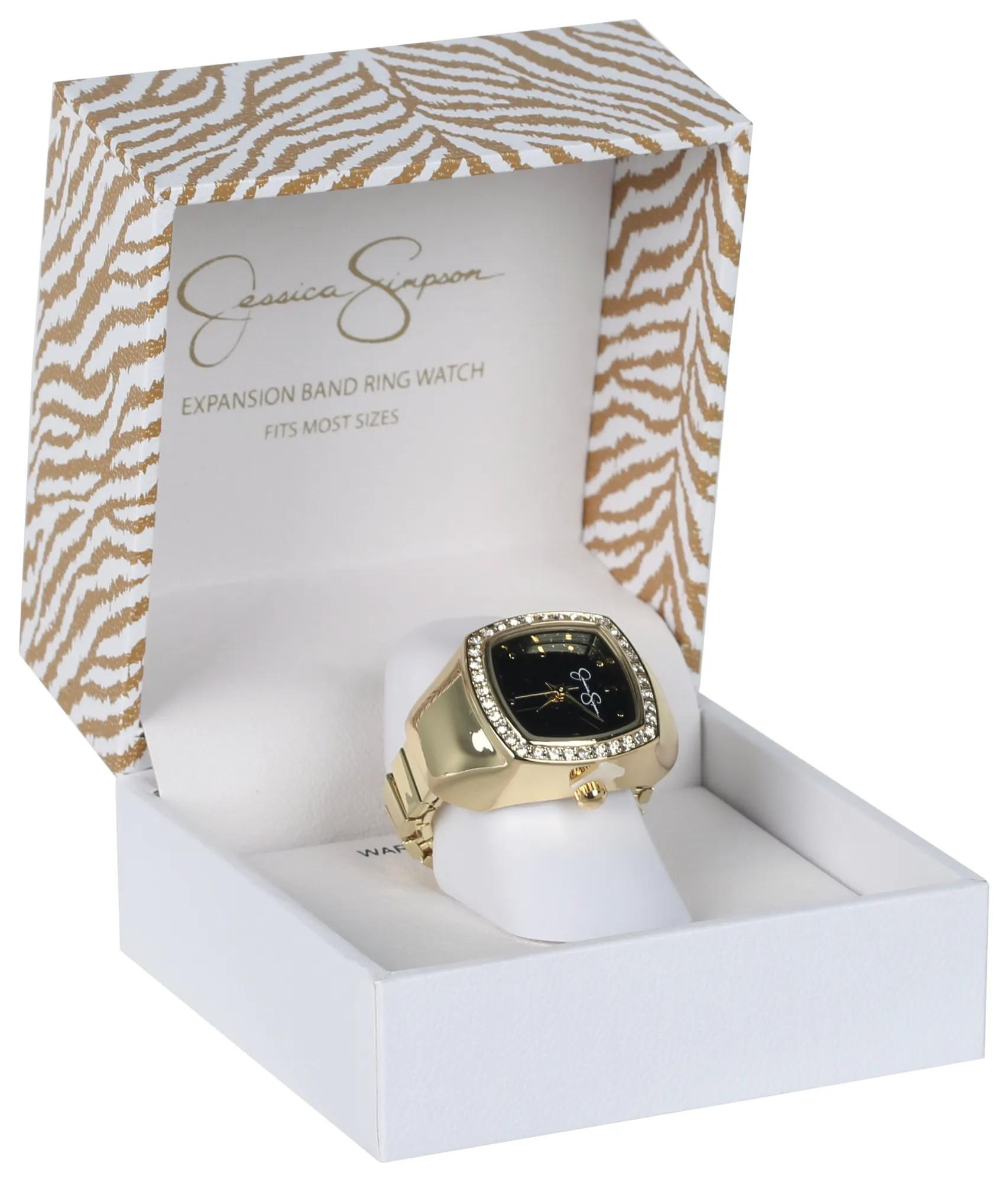 Buy Jessica Simpson, Jessica Simpson Womens Gold and CZ Ring Watch