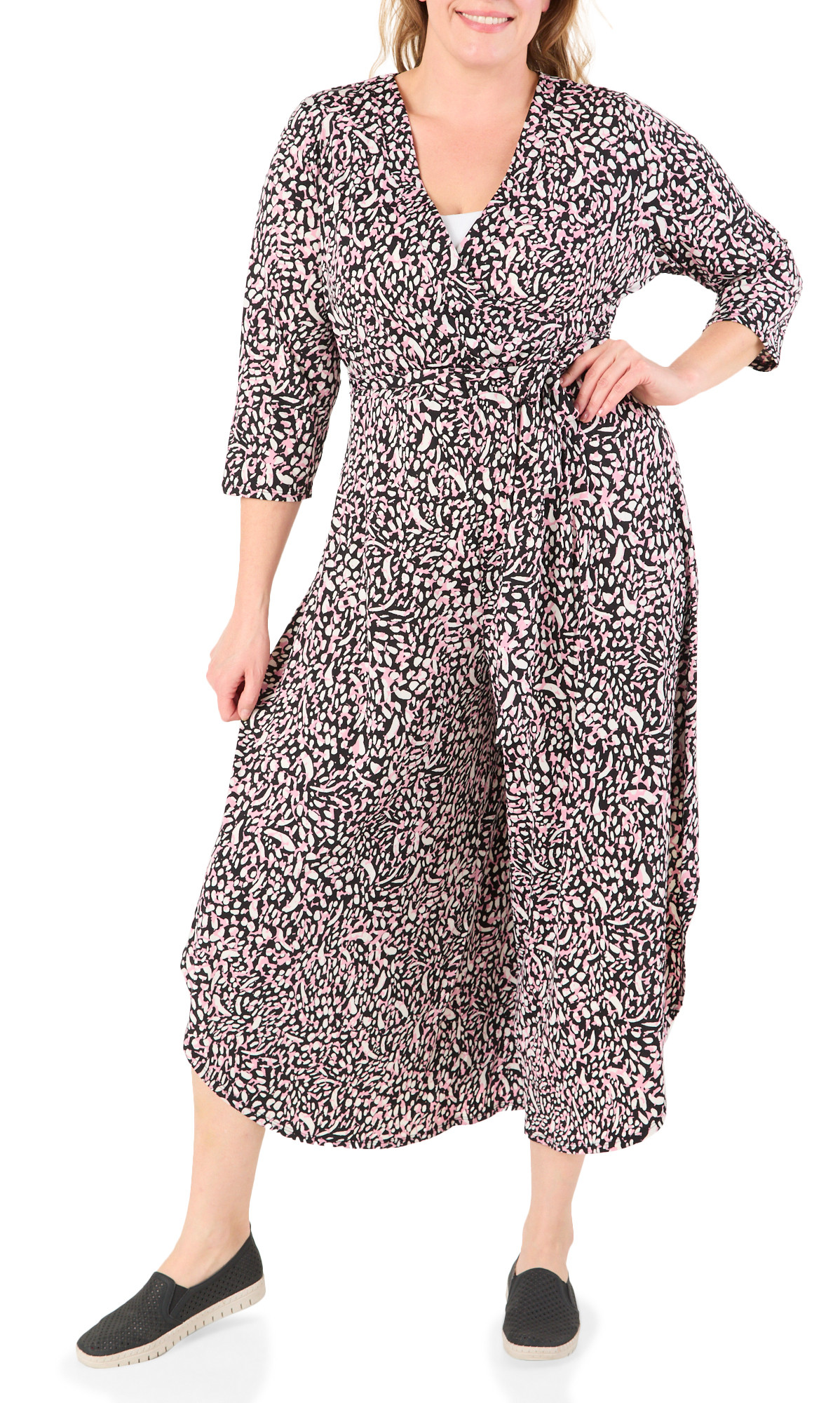Ava & Grace Women's Plus Cheetah Print Maxi Dress, 1x