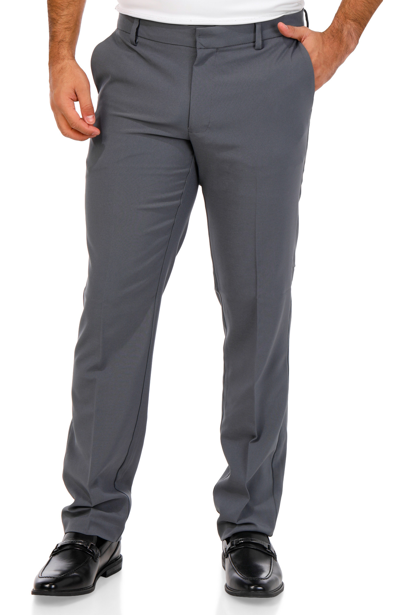 Men's Flat Front Slim Fit Dress Pants Men's Flat Front Slim Fit Dress Pants