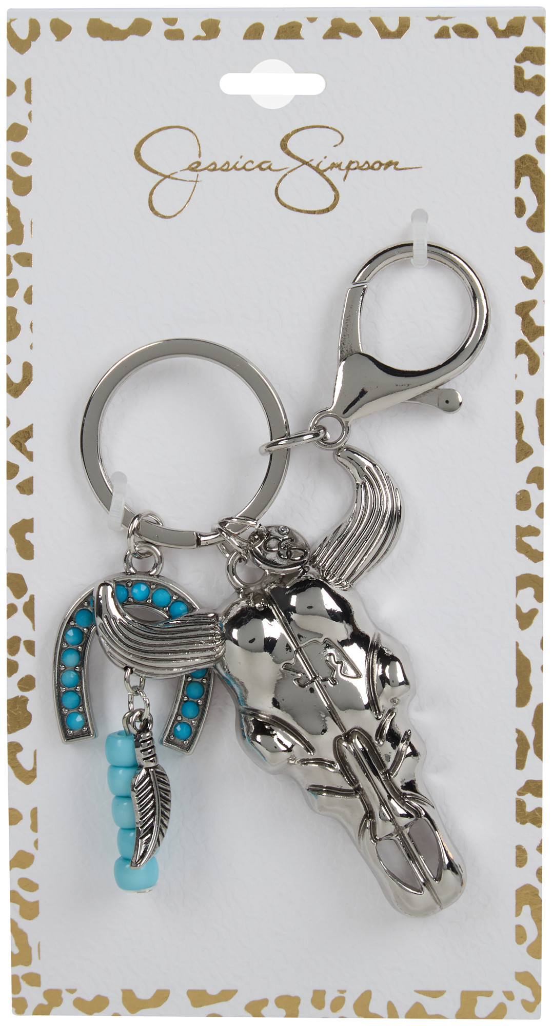 Buy Jessica Simpson, Jessica Simpson Silver Cow Skull Bag Charm