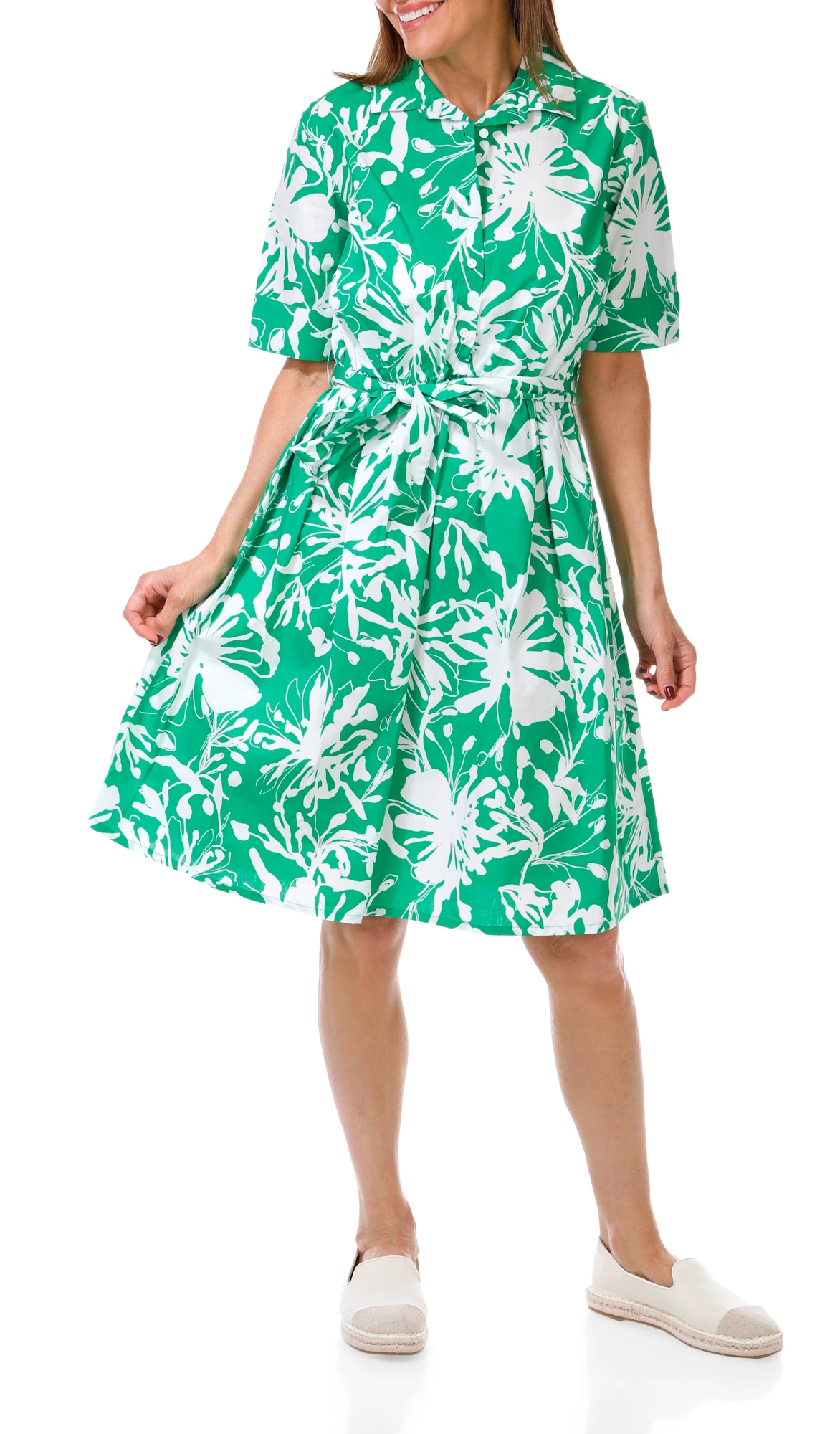 knee length dresses for ladies Puff Sleeve Fit & Flare Midi Dress | Fit and Flare main image 1