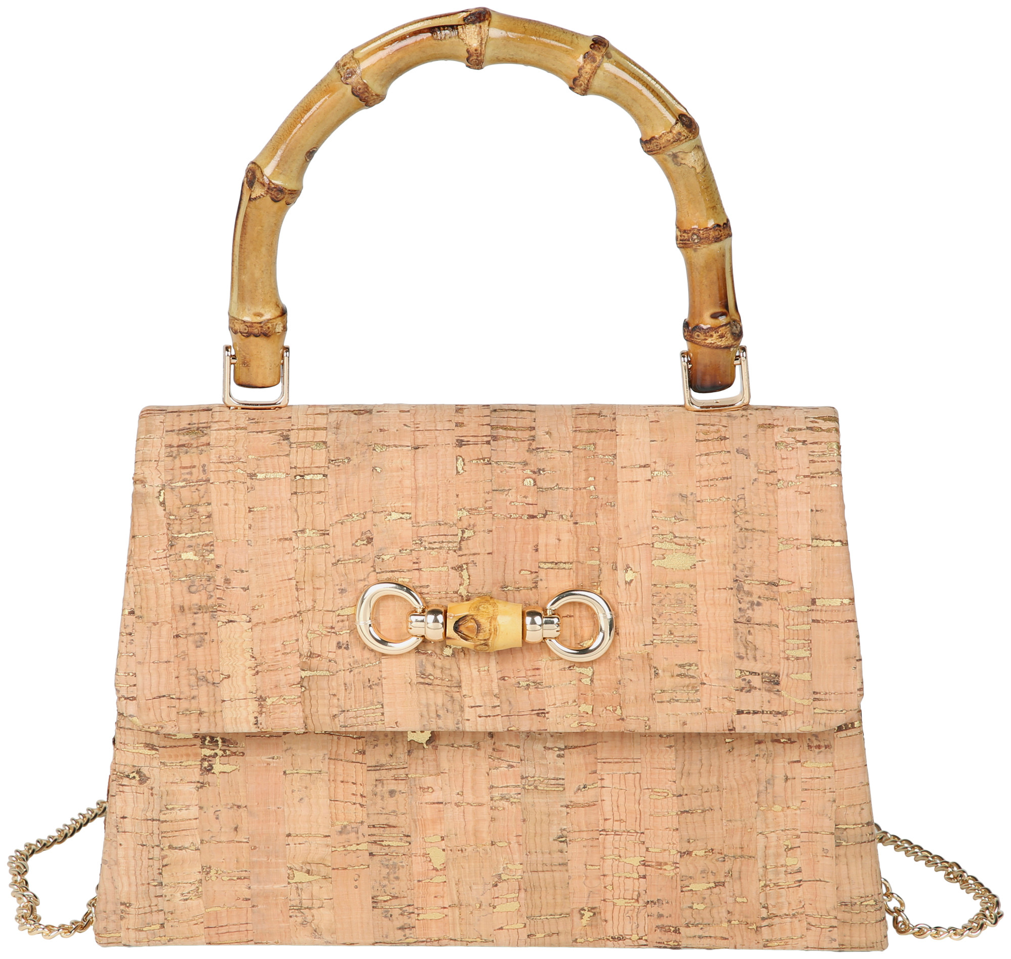 Buy D'Margeaux, D'Margeaux Natural Cork Bamboo Handle Satchel