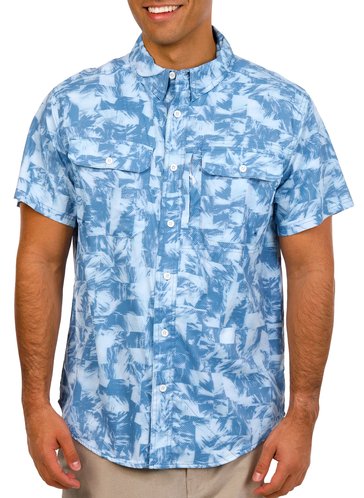 Buy REEL LEGENDS, Reel Legends Mens Short Sleeve Woven Print Shirt