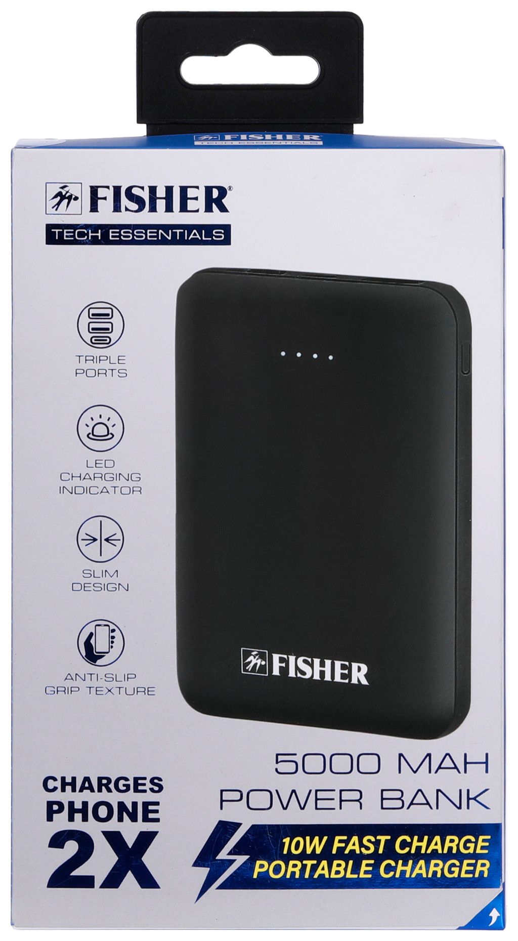 Fisher 5000 MAH Power Bank Portable Charger
