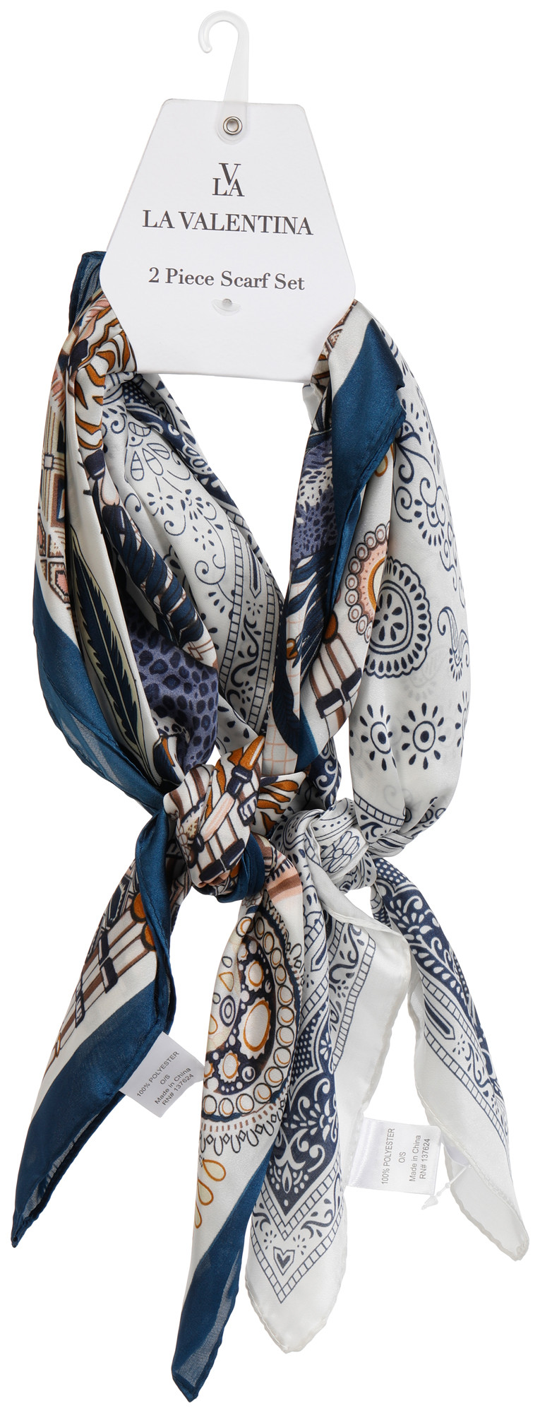 Buy La Valentina, La Valentina 2 Pk Silky Fashion Scarfs  display picture 1