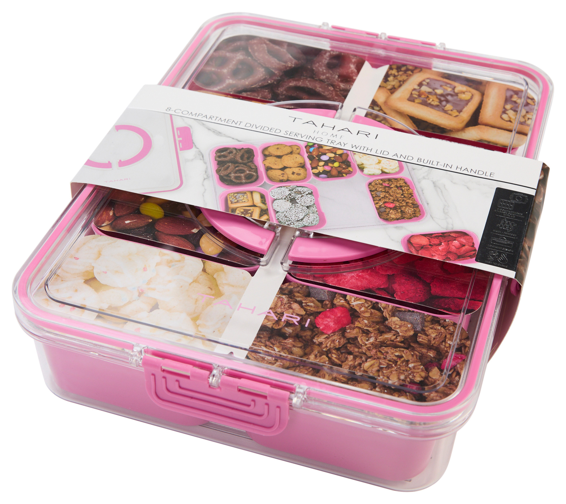 Buy Tahari, 12 in 8-Compartment Divided Serving Tray with Lid