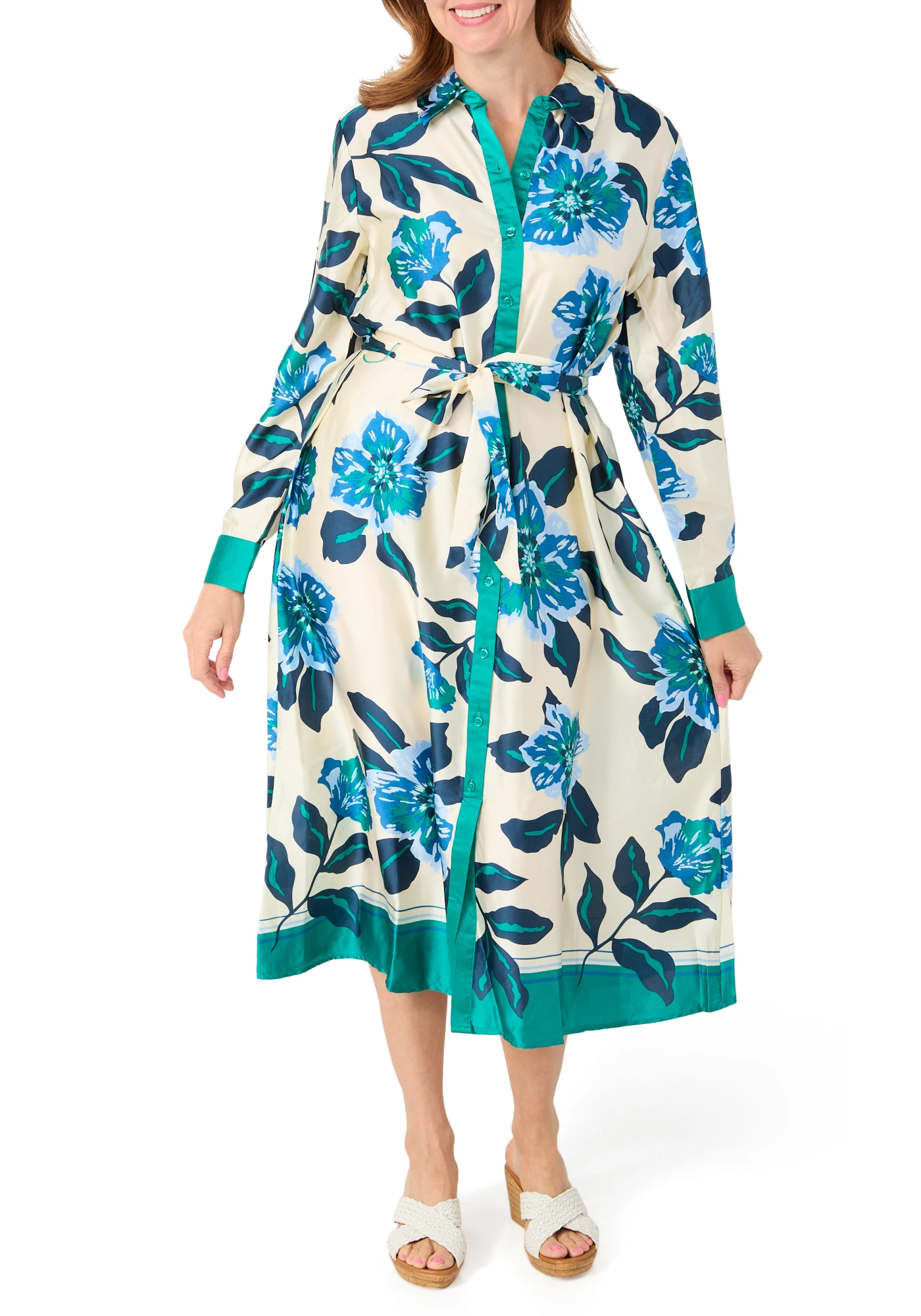 long sleeve flowy midi dress Women's Fall Dress Smocked Long Sleeve Square Neck Flowy Casual Midi Dress  Tiered Dress with Pockets