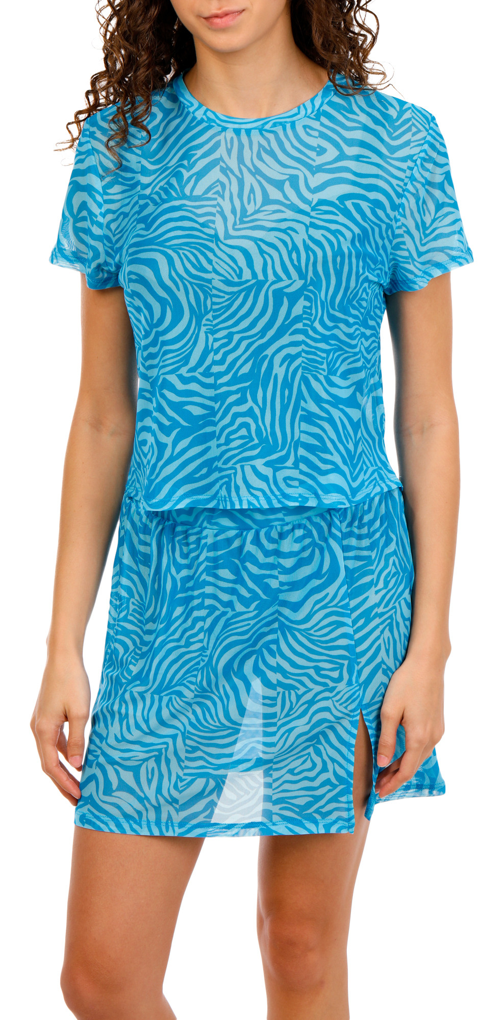 swim dress juniors Girls Modest Blue Mesh front lining and built O'neill Linnet Swim Dress In