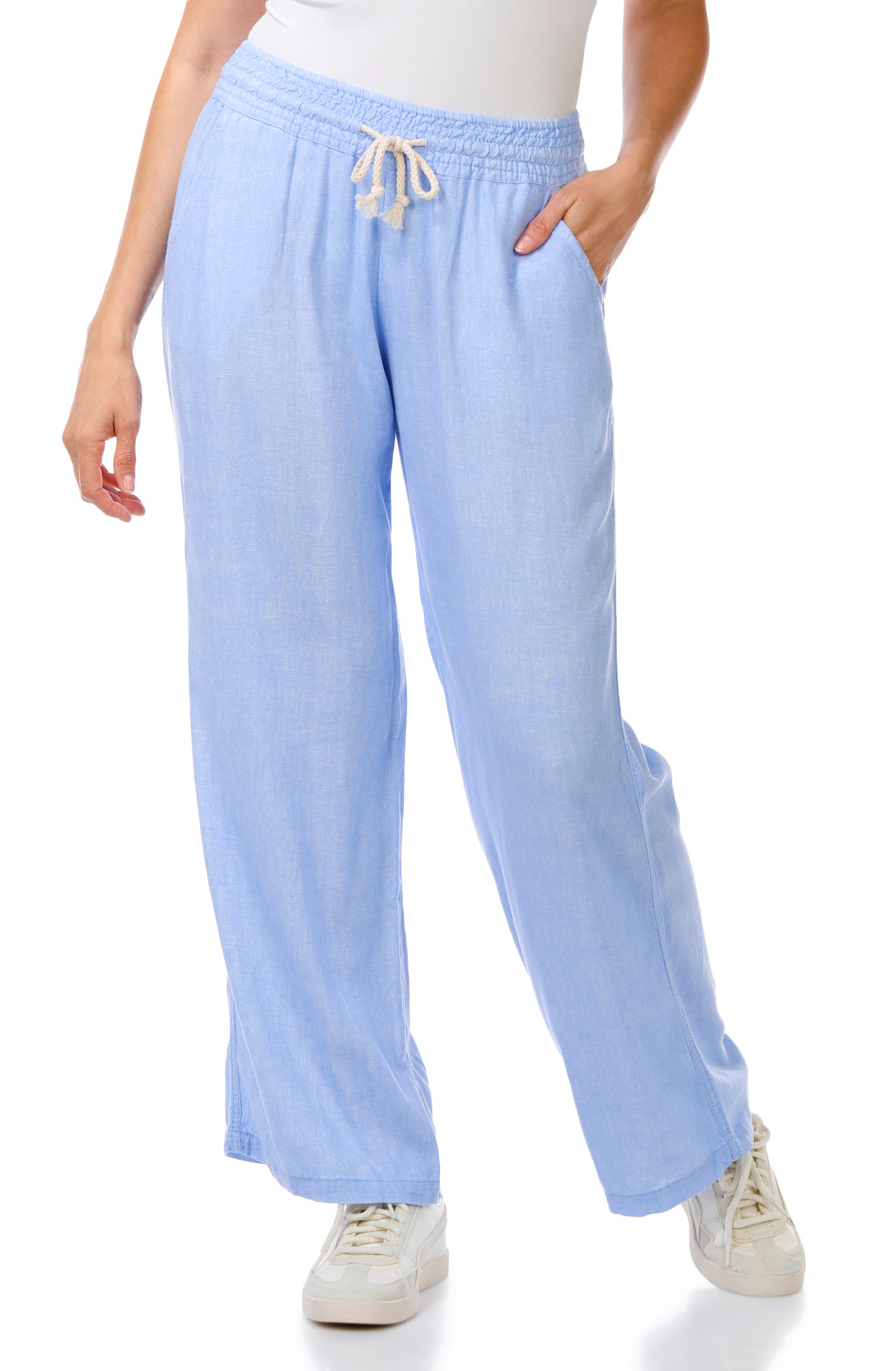Buy April Kiss, Juniors Wide Leg Linen Beach Pants Online - Bealls