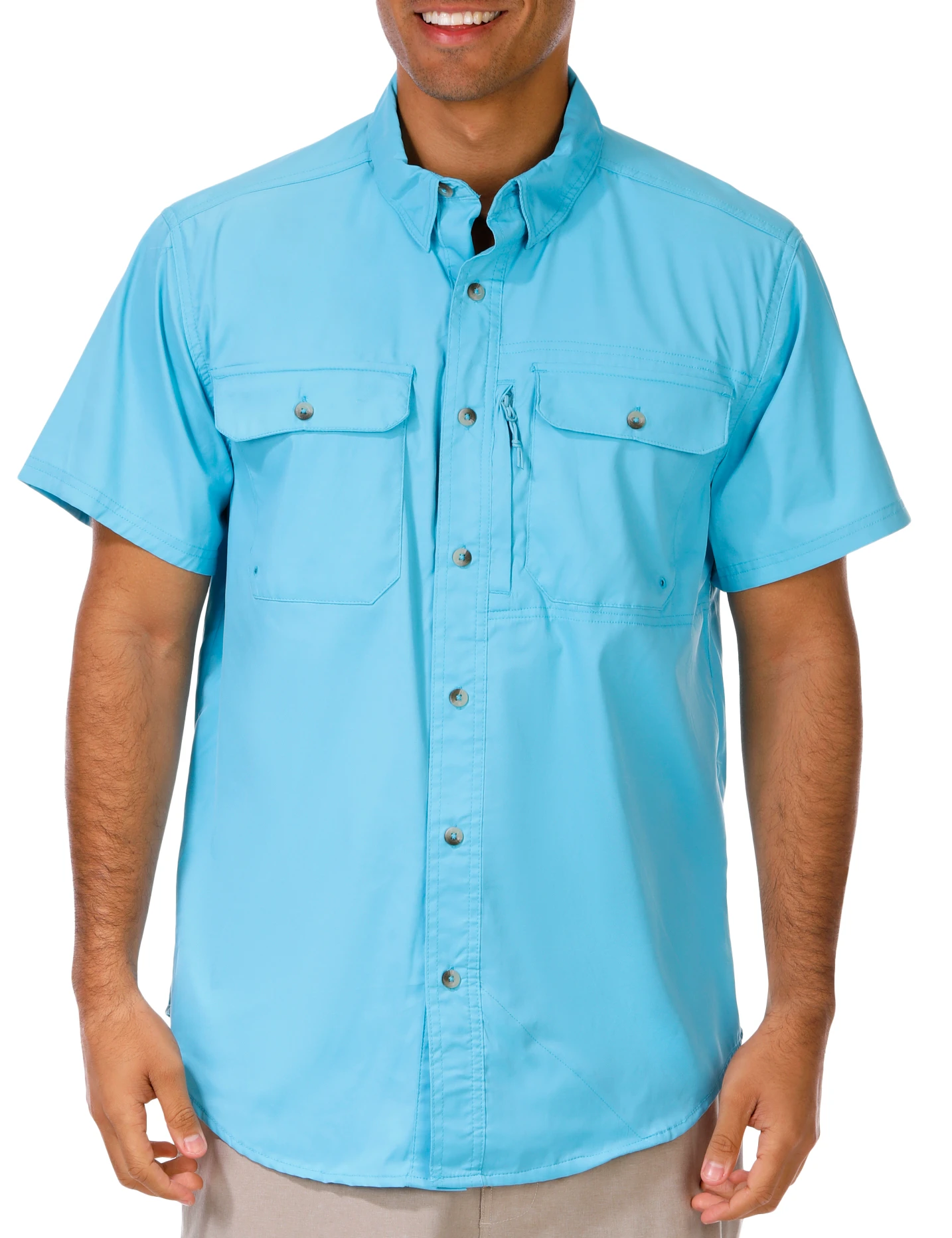 Buy REEL LEGENDS, Men's Water Solid Woven Button Down Shirt Online