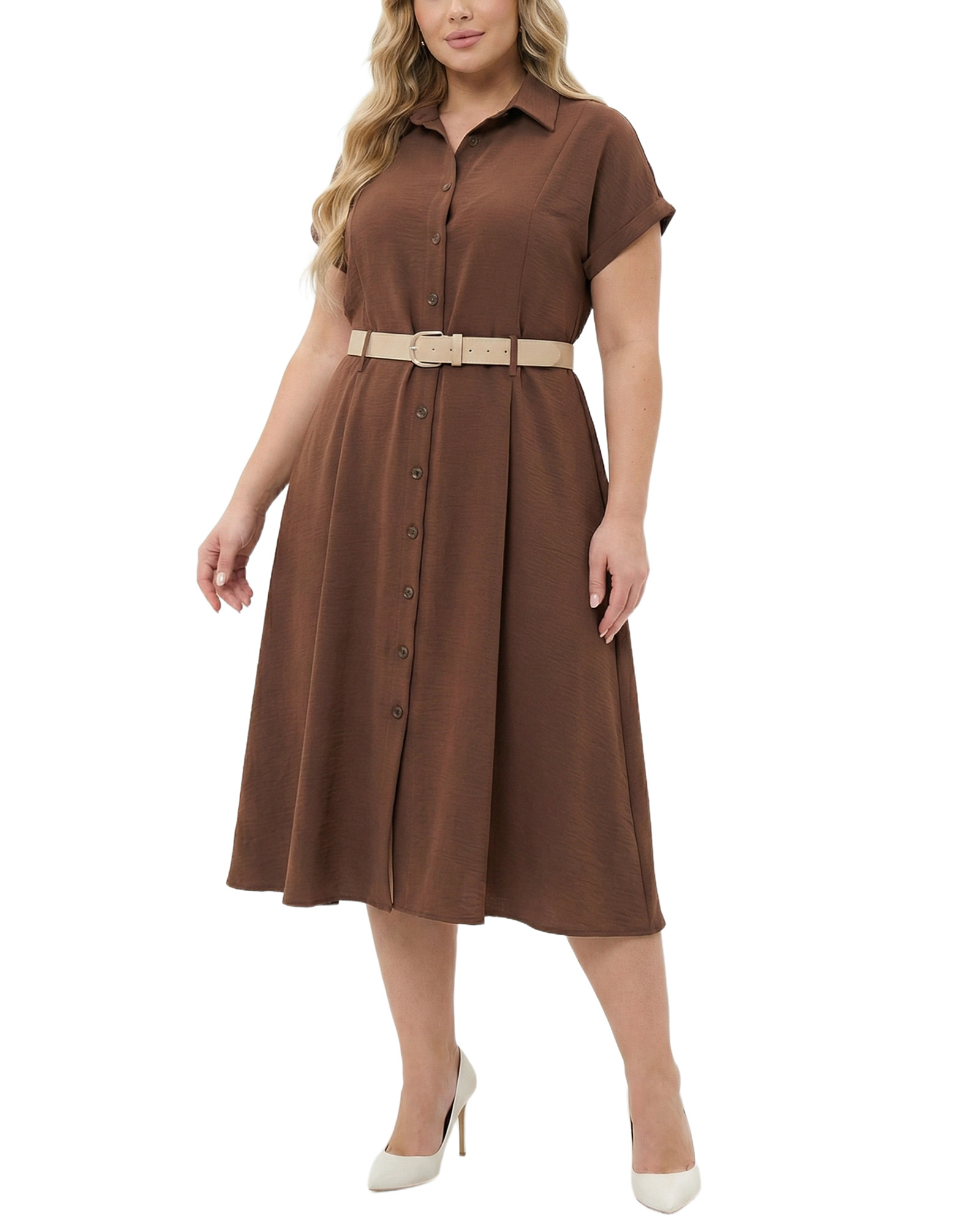 solid a line dress Buy Ny Collection, Plus Solid Belted A-line Dress Online