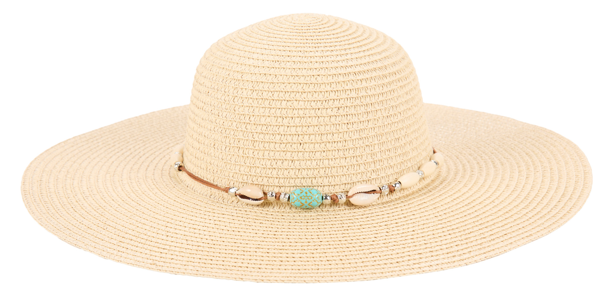 帽子 MEDI BEADS STRING STRAW HAT Buy Catherine Malandrino, Woven Beaded Ban Floppy Sun Hat Online
