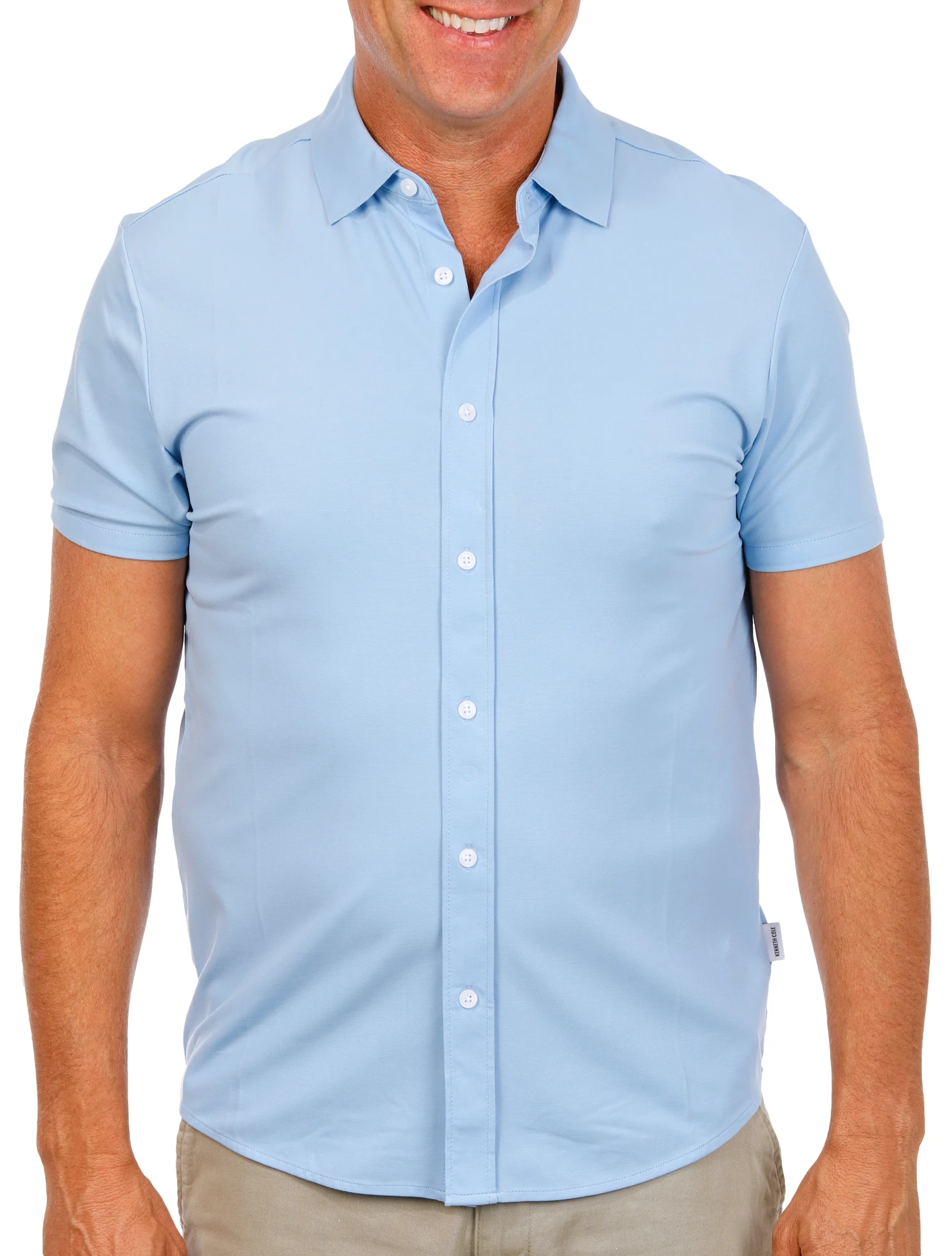 kenneth cole dress shirts Men's Slim-Fit Shirt - White blend fabric in a slim silhouette Awearness Kenneth Cole Slim Fit