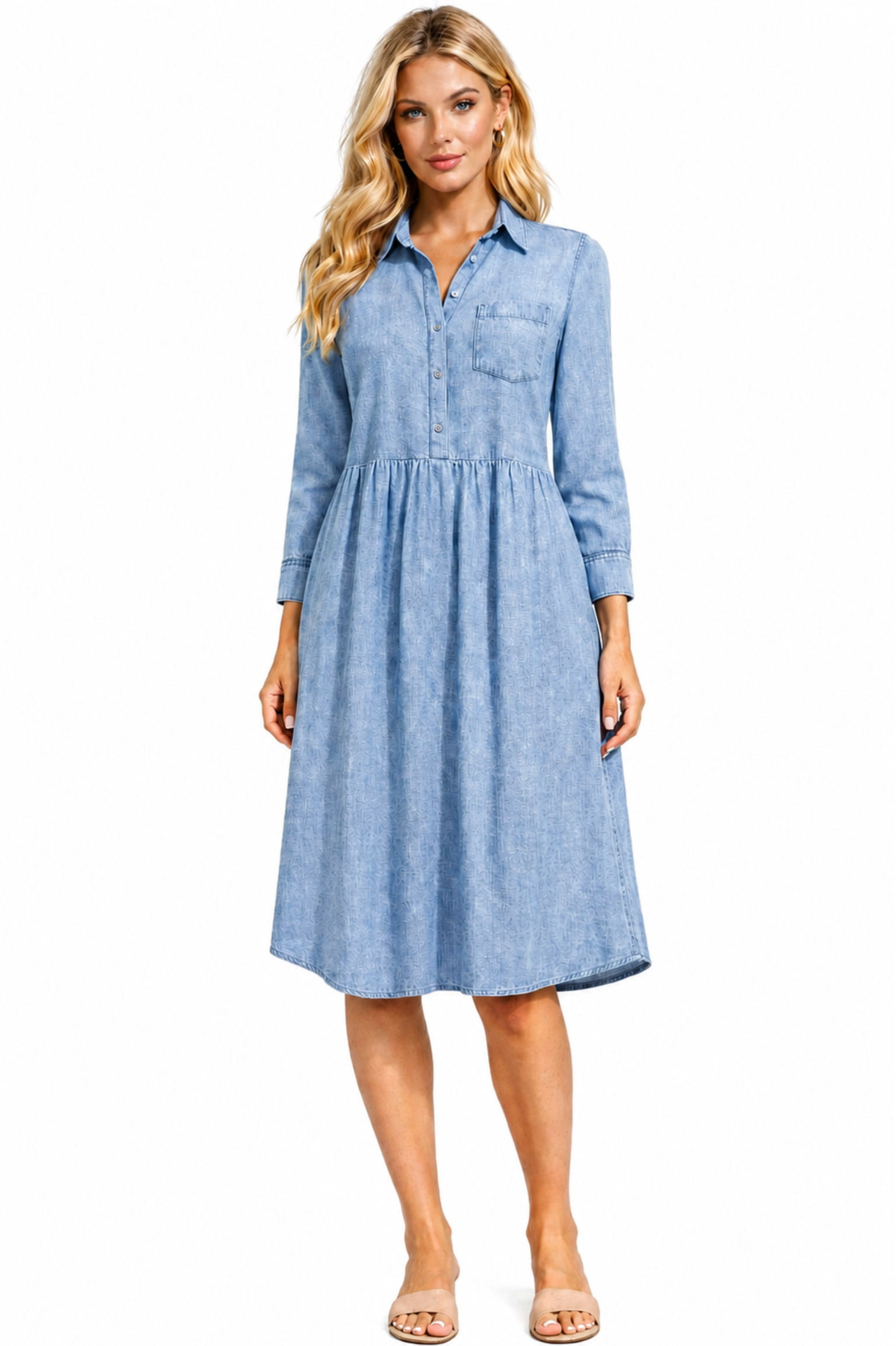 arya cut dress ARIA STRUCTURED BODICE shaped cut Hype Dress (Denim) - SIZE:US|6