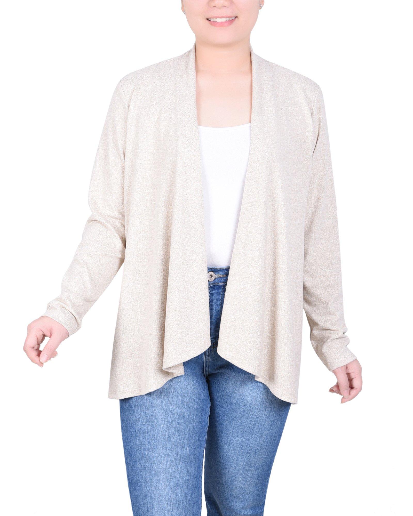 NY Collection Petite Long Sleeve Swing Cardigan