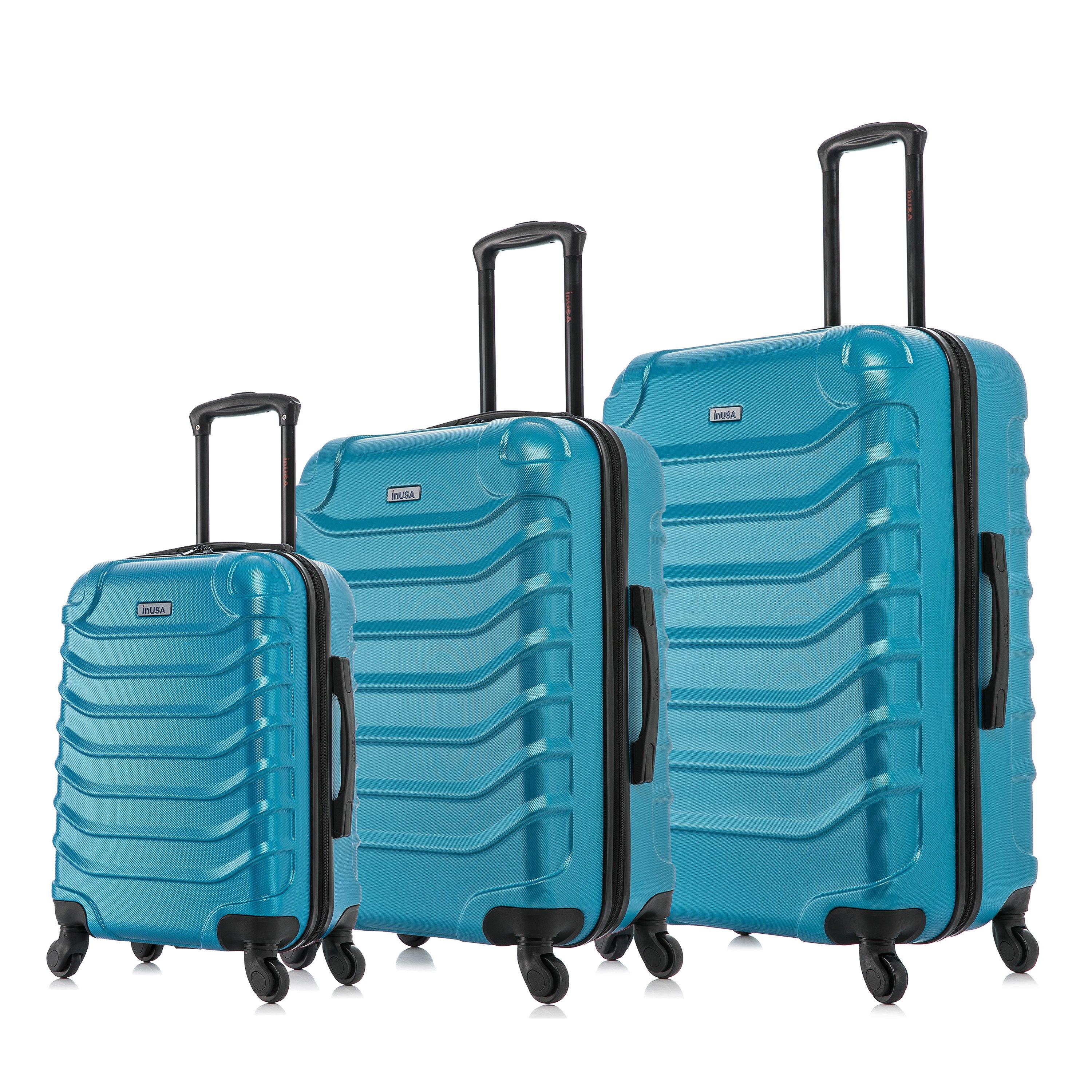 Photos - Suitcase / Backpack Cover InUSA Endurance Hardside Lightweight Spin 3 pc Luggage Set 