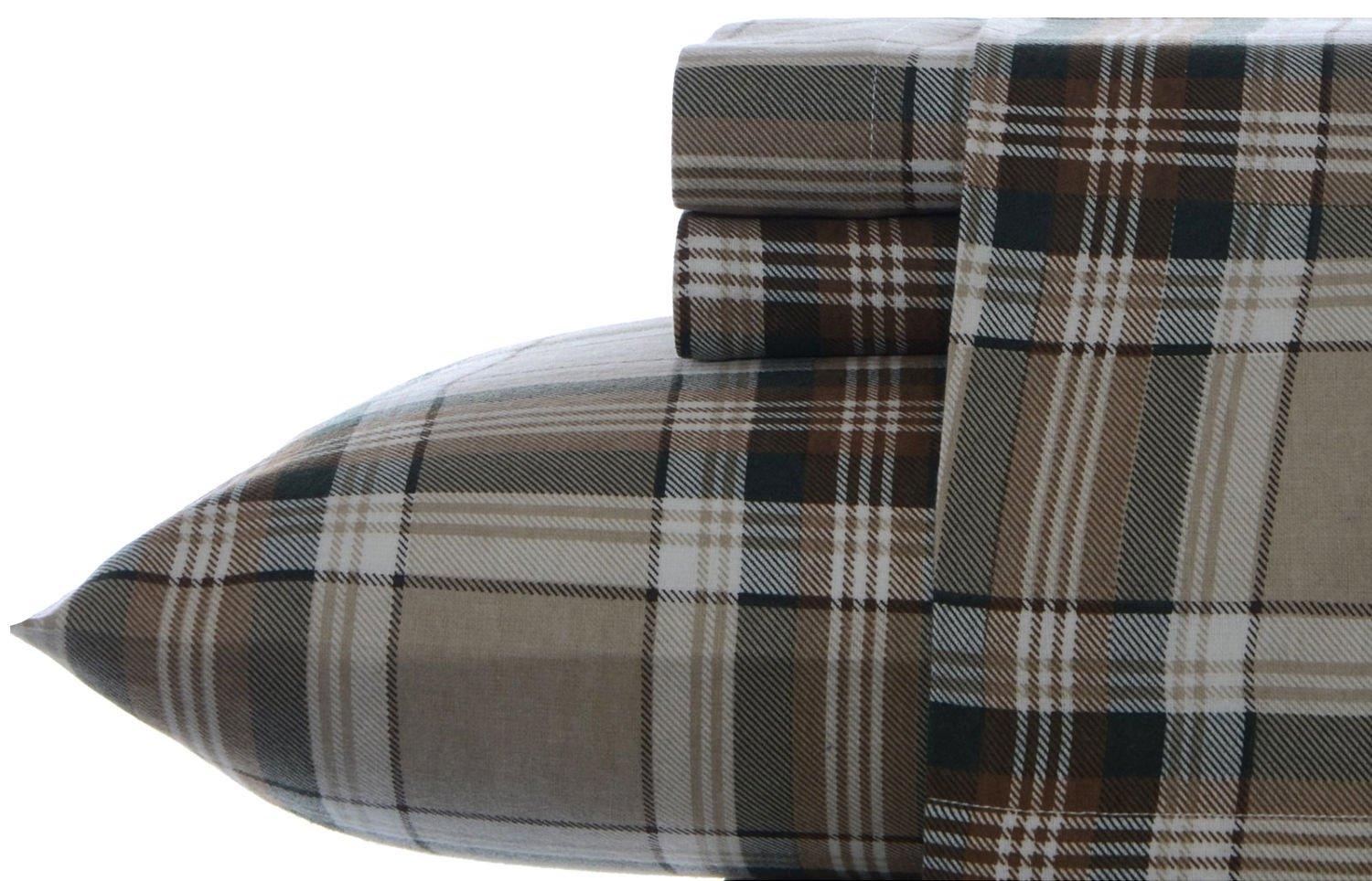 Eddie Bauer Edgewood Plaid Flannel Twin Sheet Set