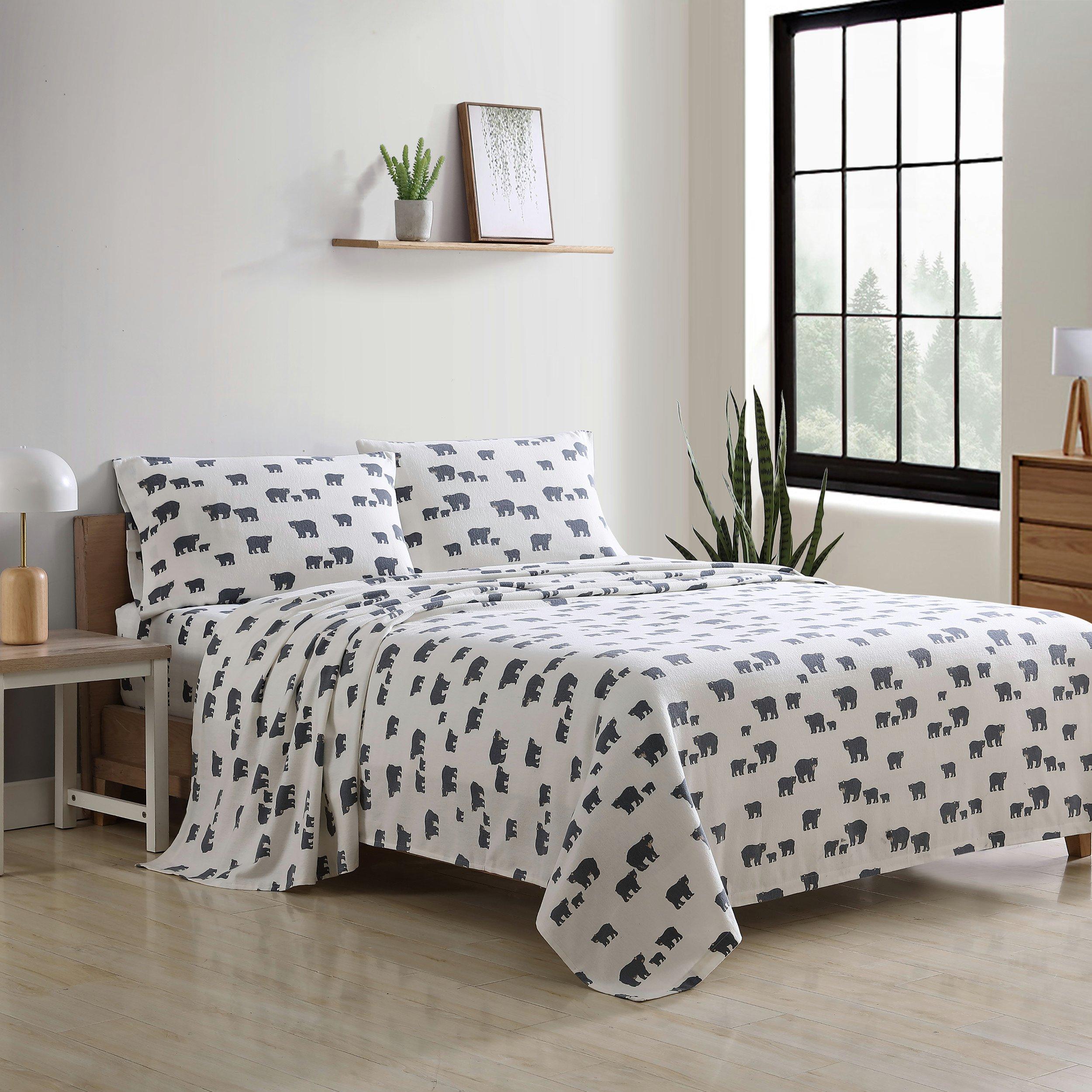 Eddie Bauer Bear Family Cotton Flannel Sheet Set