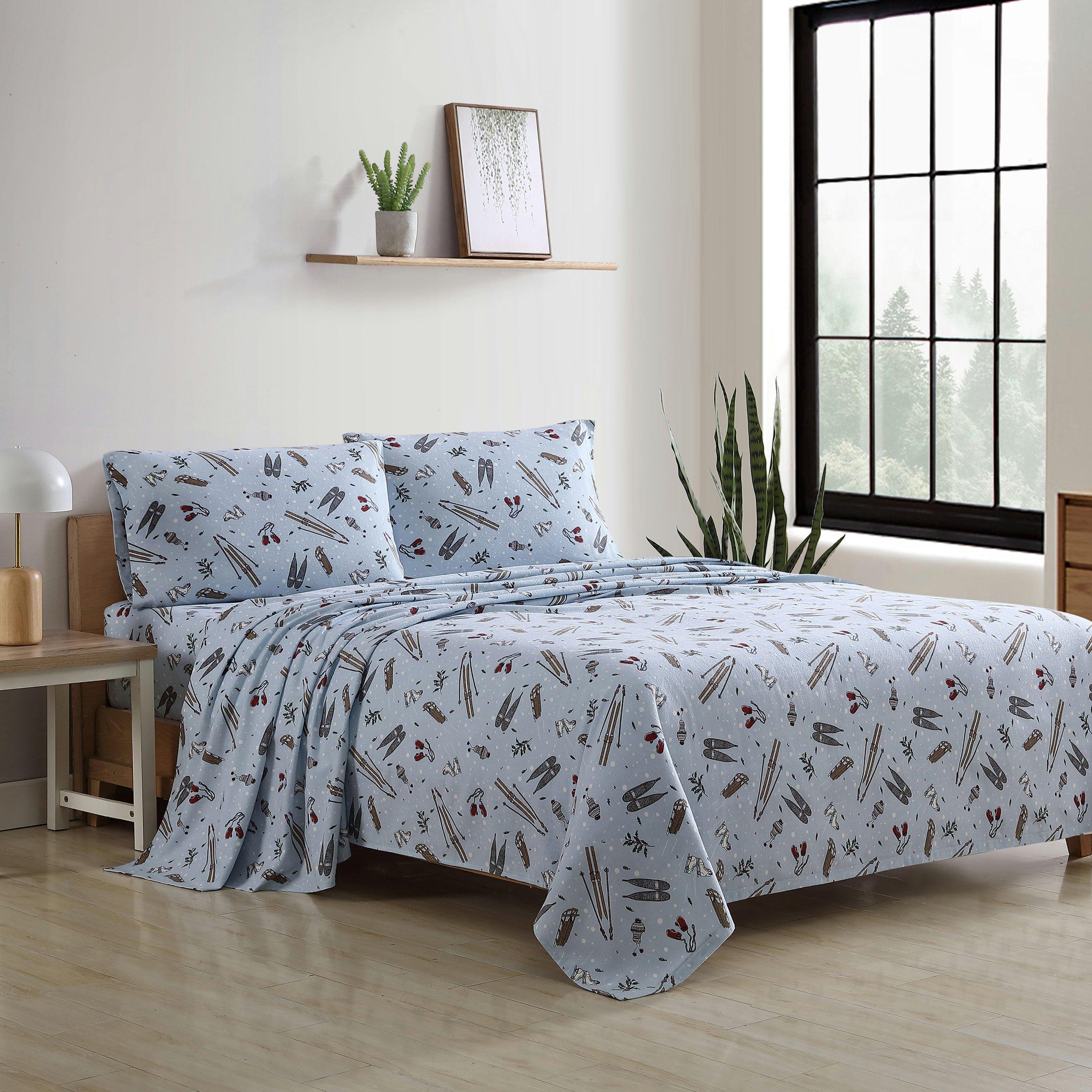 Eddie Bauer Snow Day Cotton Flannel Sheet Set