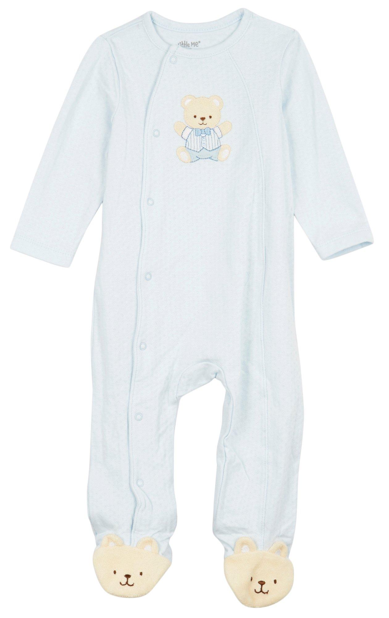 Little Me Baby Boys Sweet Bear Footed Sleeper