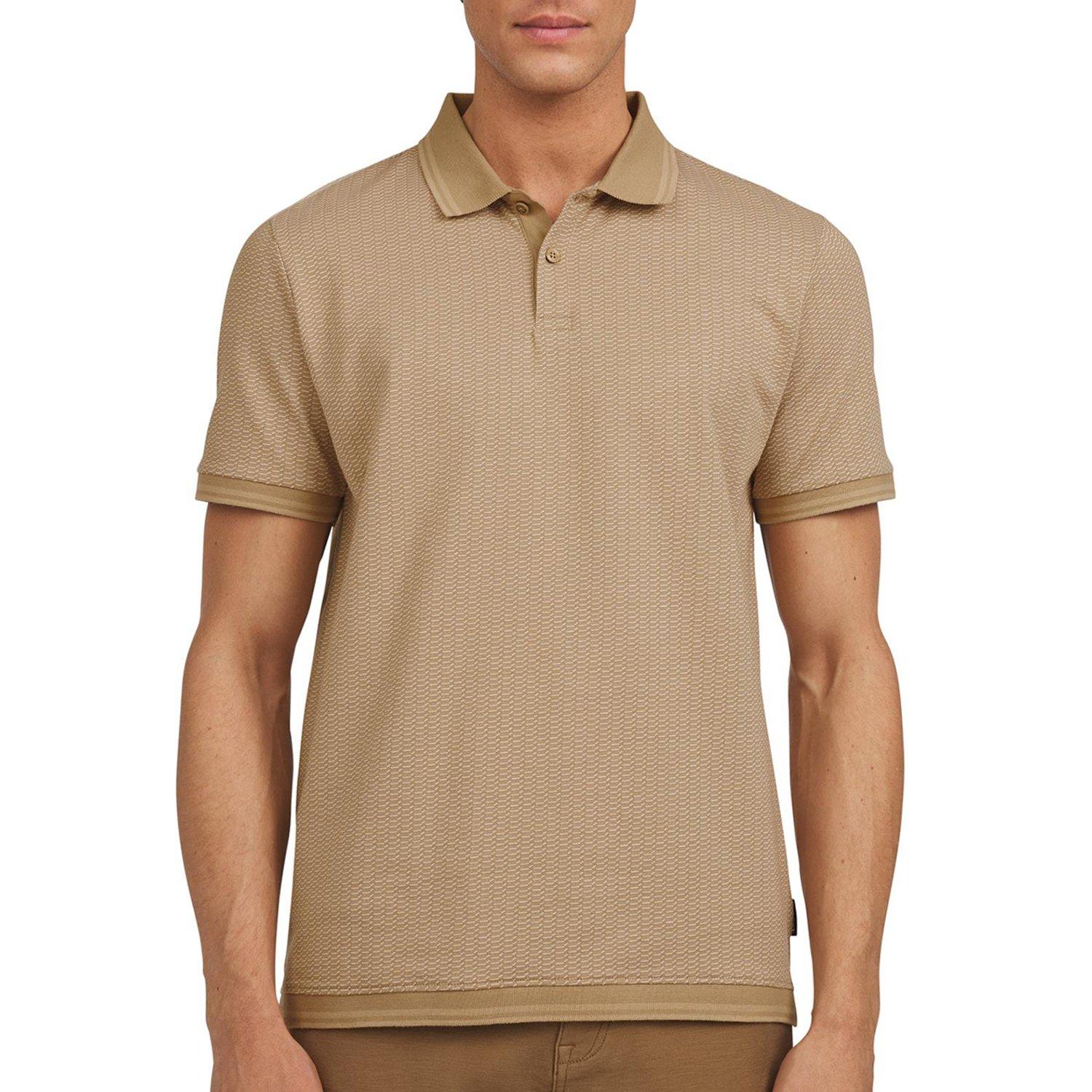 Short Sleeve Ladder Jacquard Polo Tee