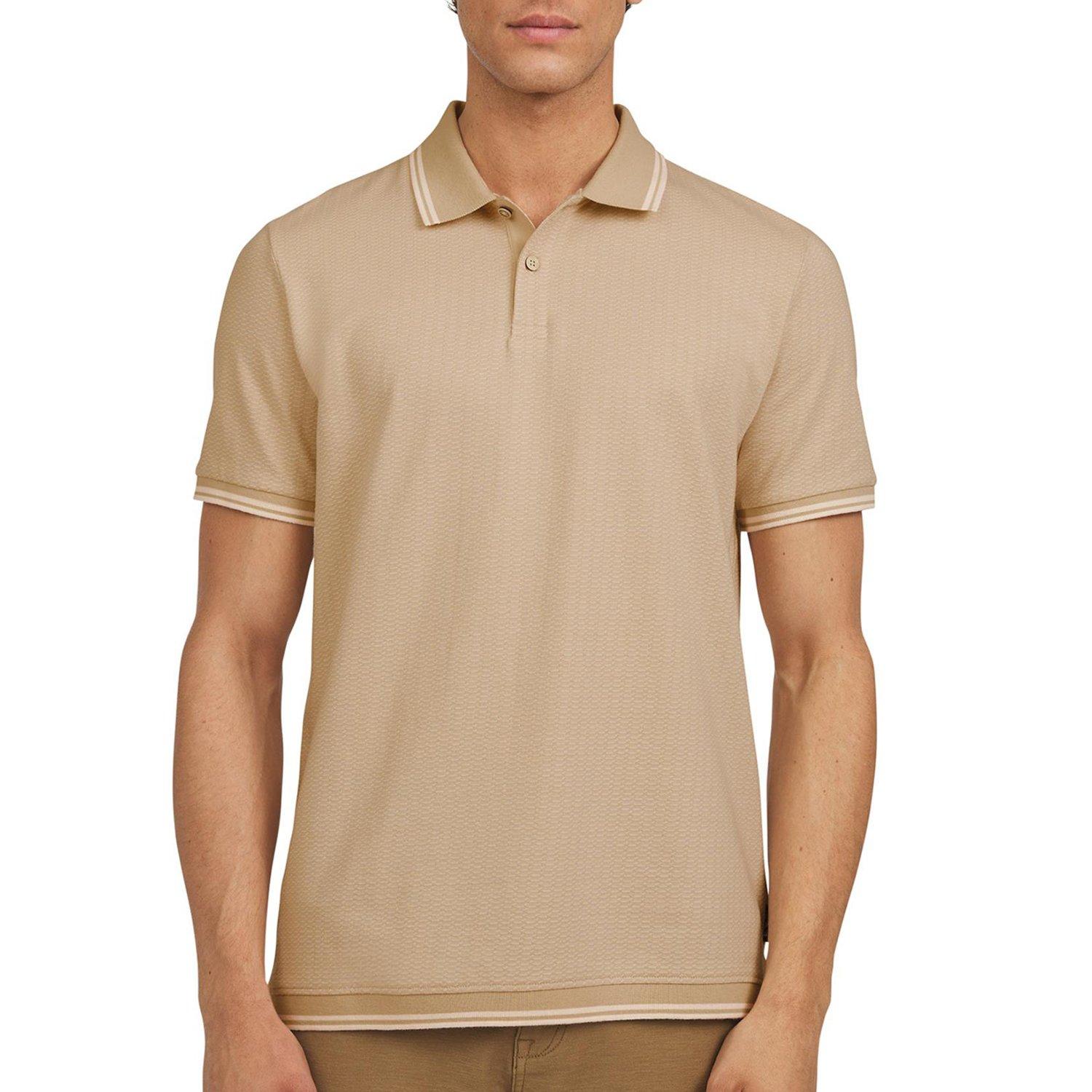 Short Sleeve Ladder Jacquard Polo Tee
