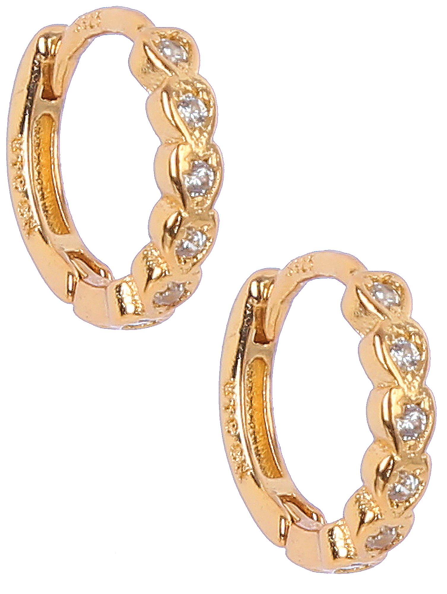 Signature 11 mm Demi Fine Rhinestone Hoop Earrings