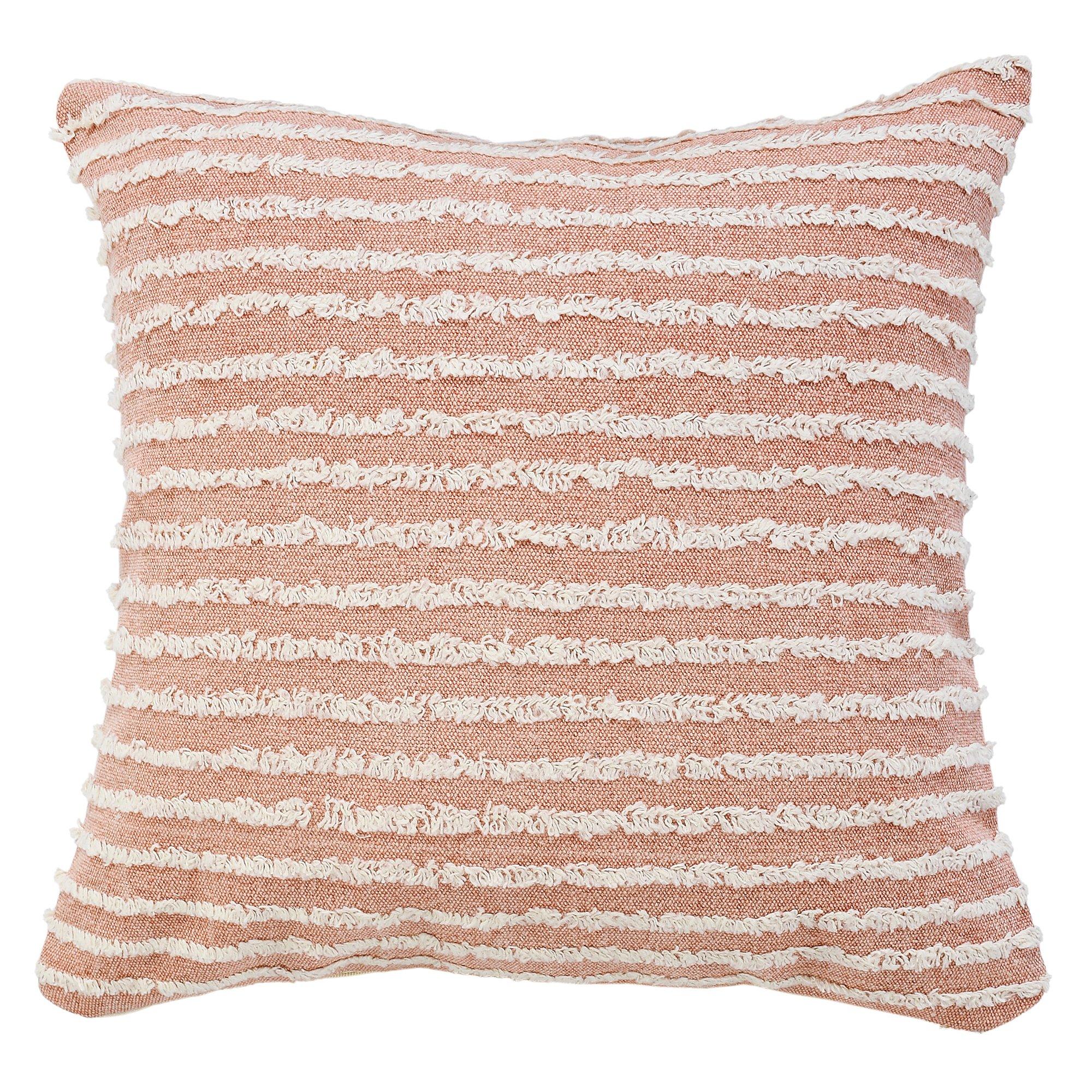 LR Home 20x20 Dusty Pink Stripe Decorative Pillow