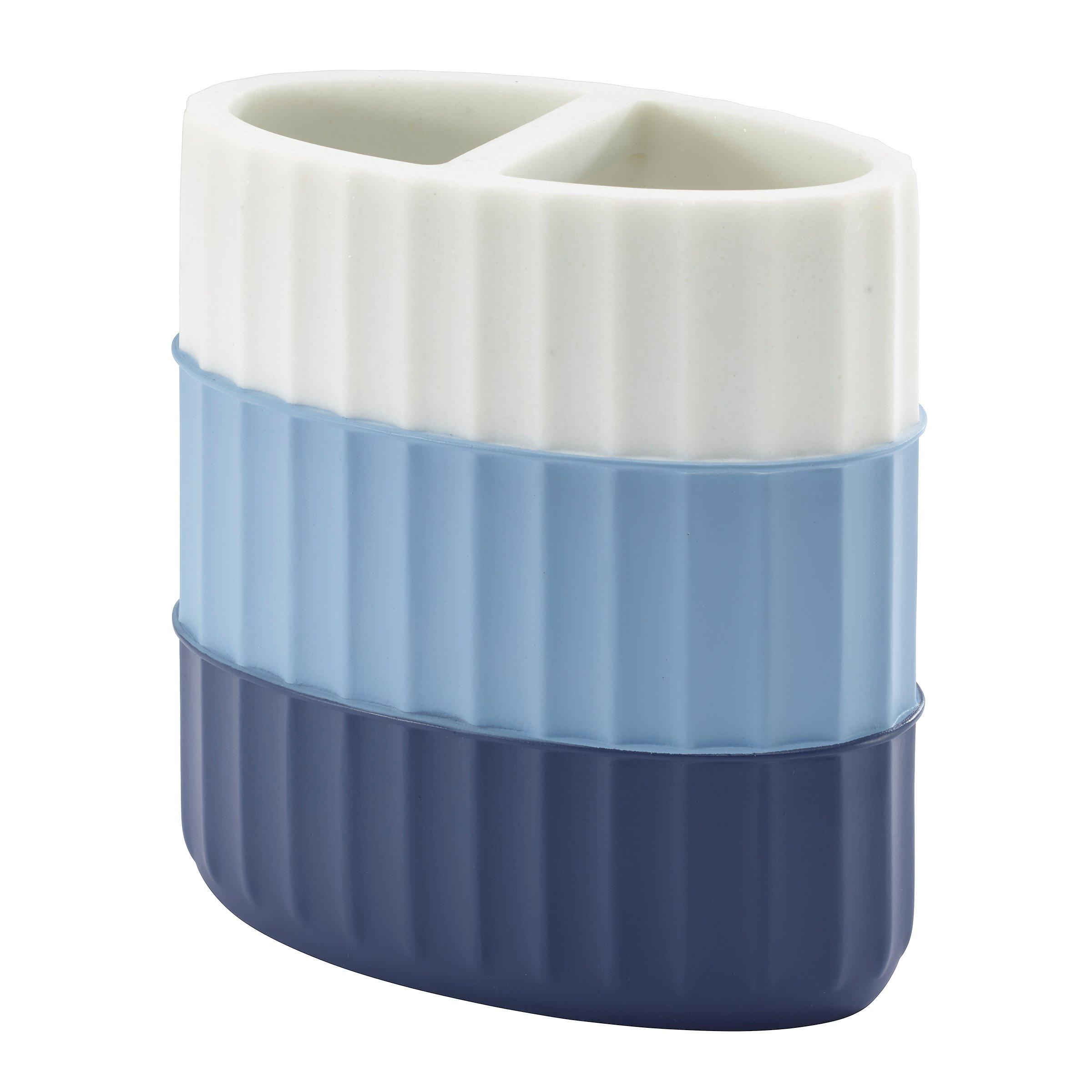 Izod Clubhouse Blue Stripe Toothbrush Holder