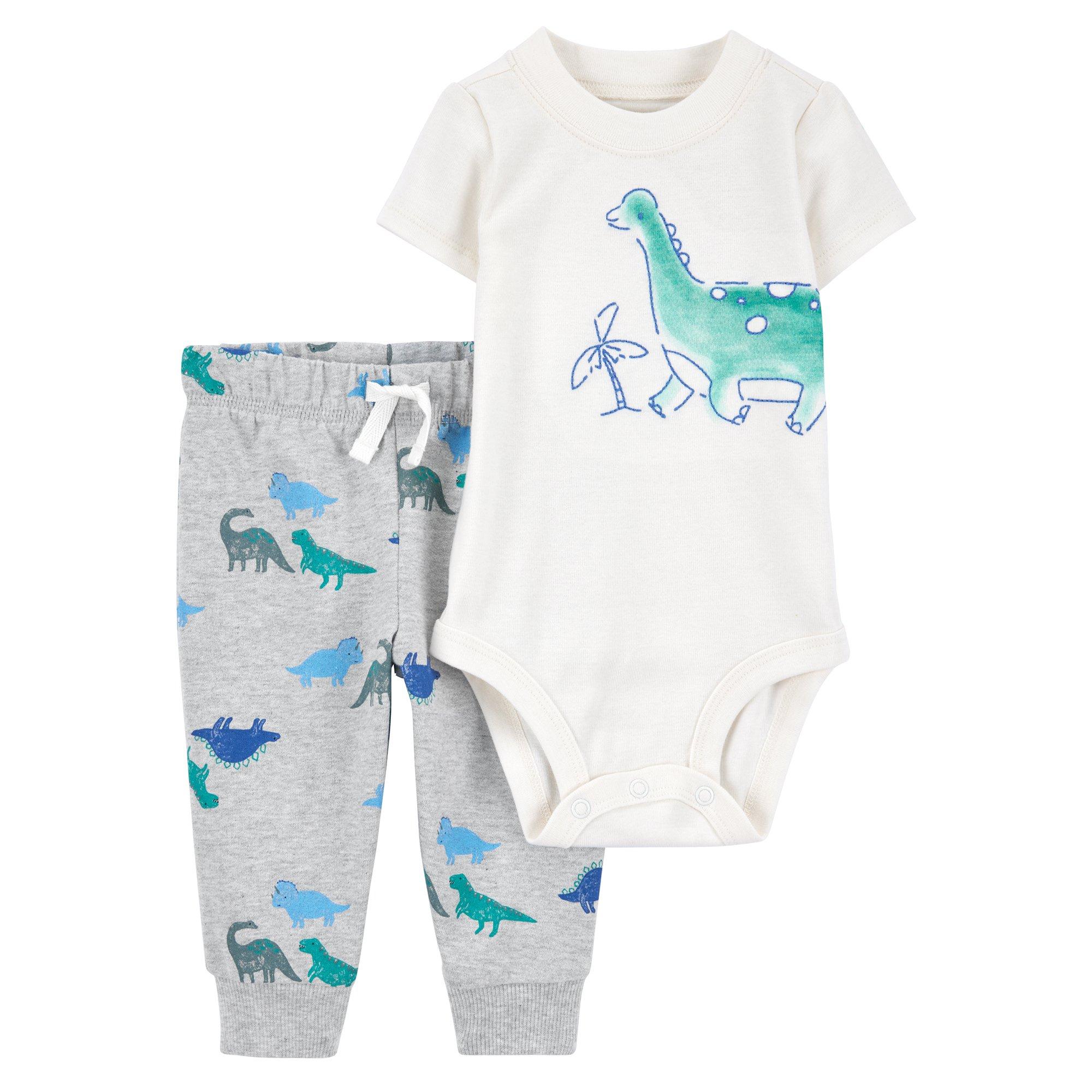 Carters Baby Boy  2-Piece Dinosaur Bodysuit Pant Set