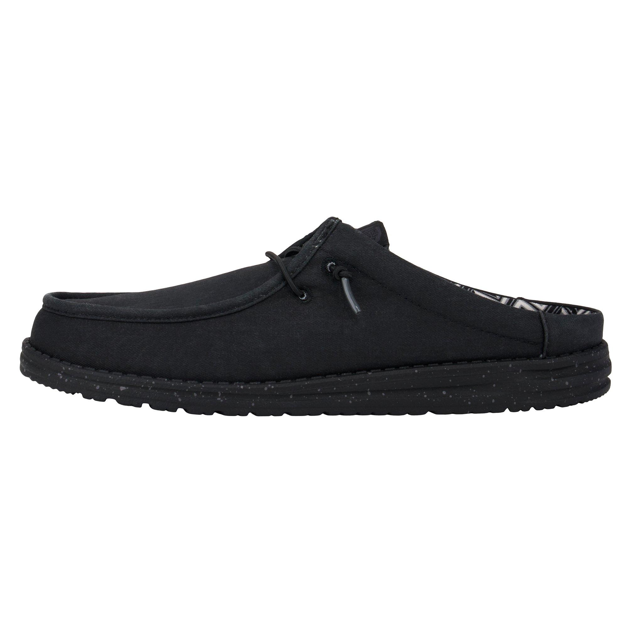 Hey Dude Mens Wally Slip Stretch Open Back Canvas Shoes