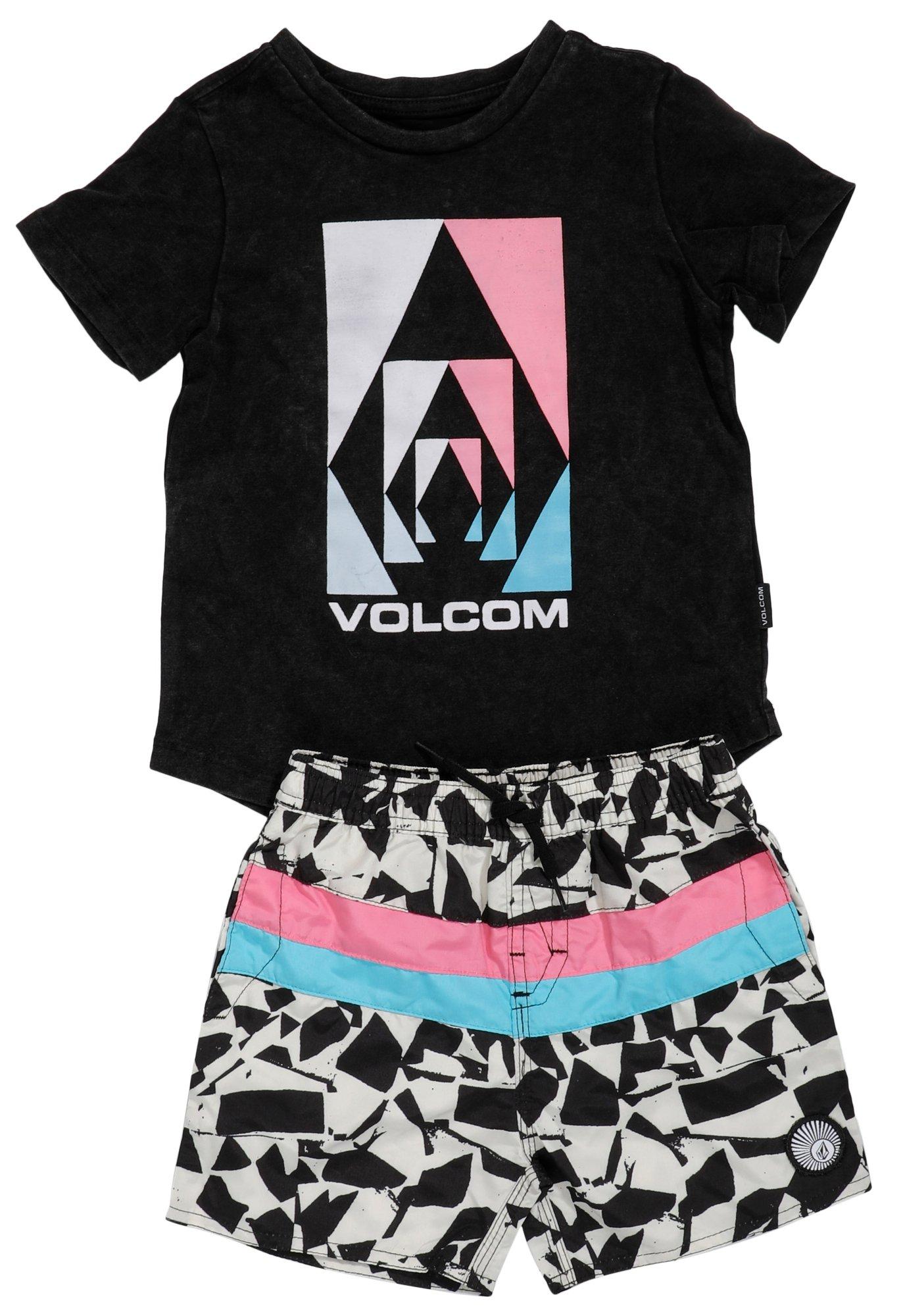 Volcom Toddler Boys 2 pc Swim Shorts Set