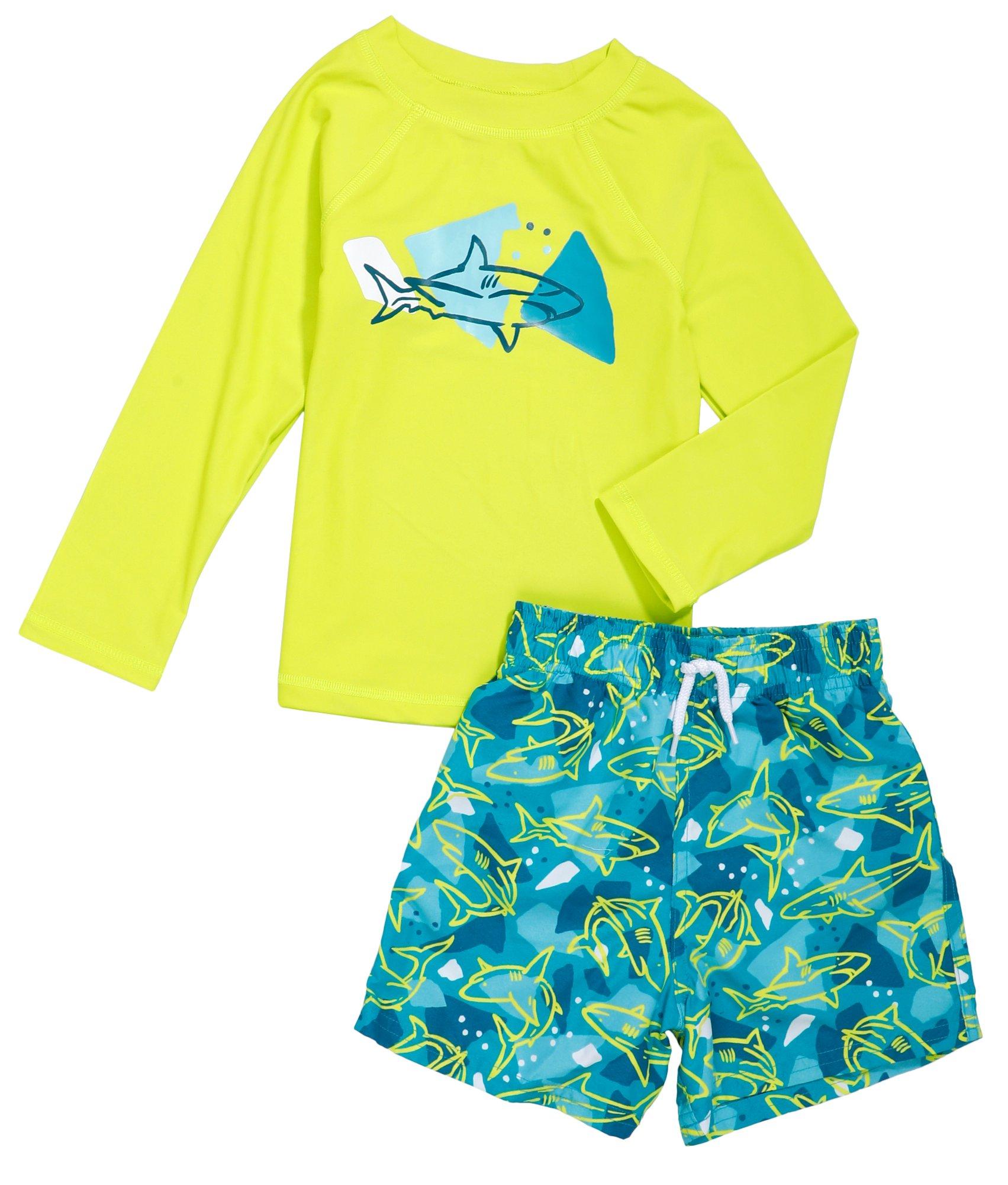 Floatmini Toddler Boys 2 Pc Swim Shorts Set