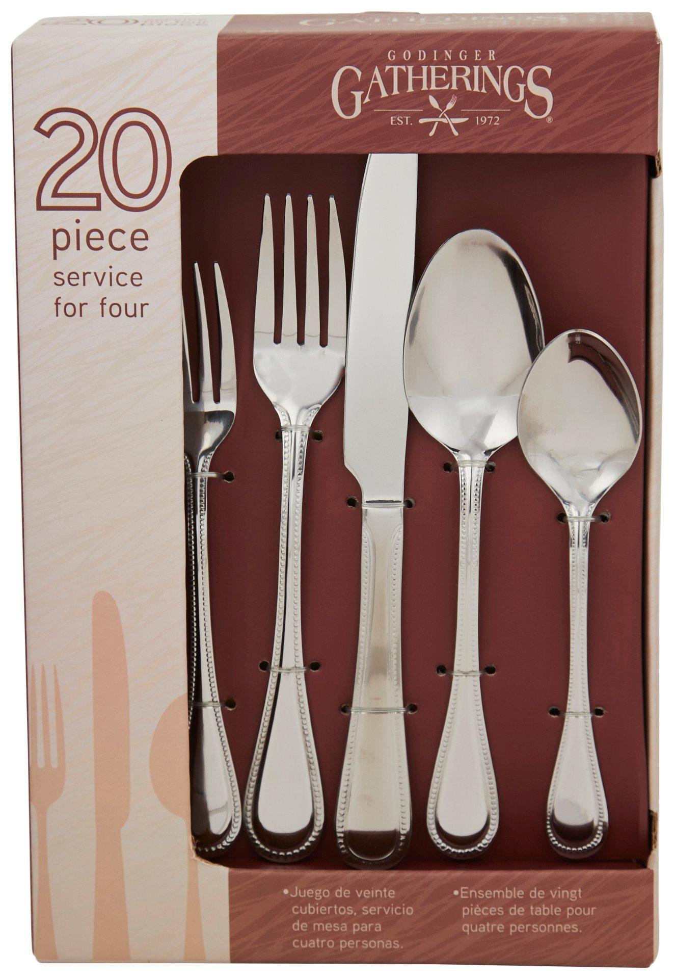 Godinger Gatherings 20 pc Flatware Set
