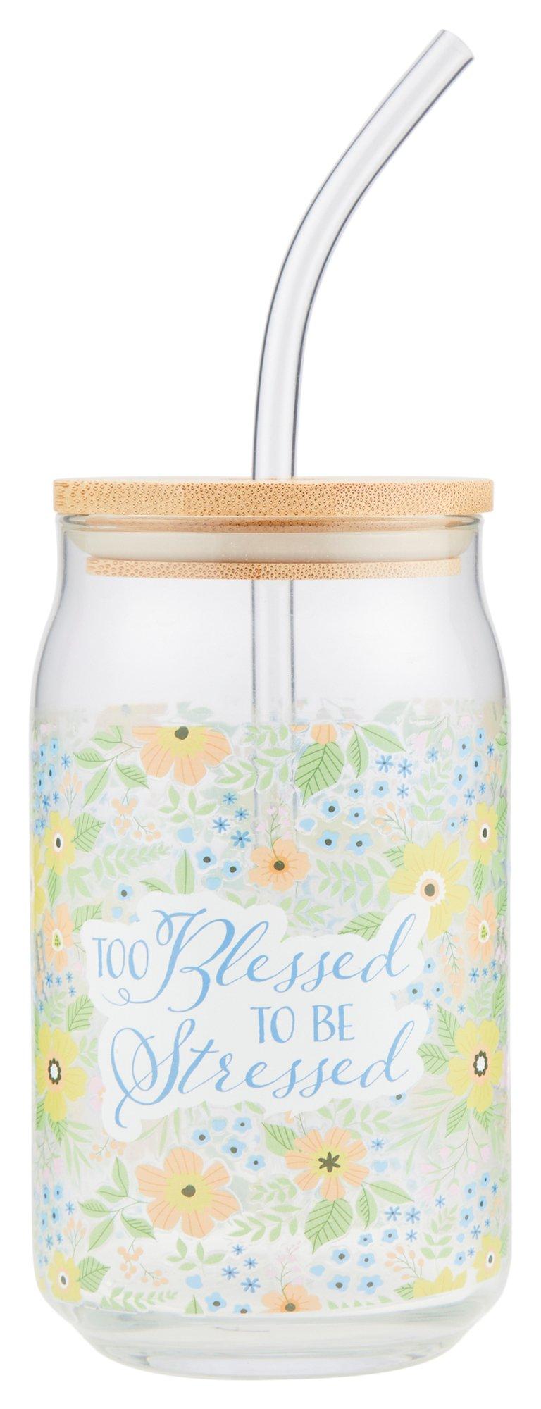 10 Strawberry Street Blessed Glass Cup W/ Lid